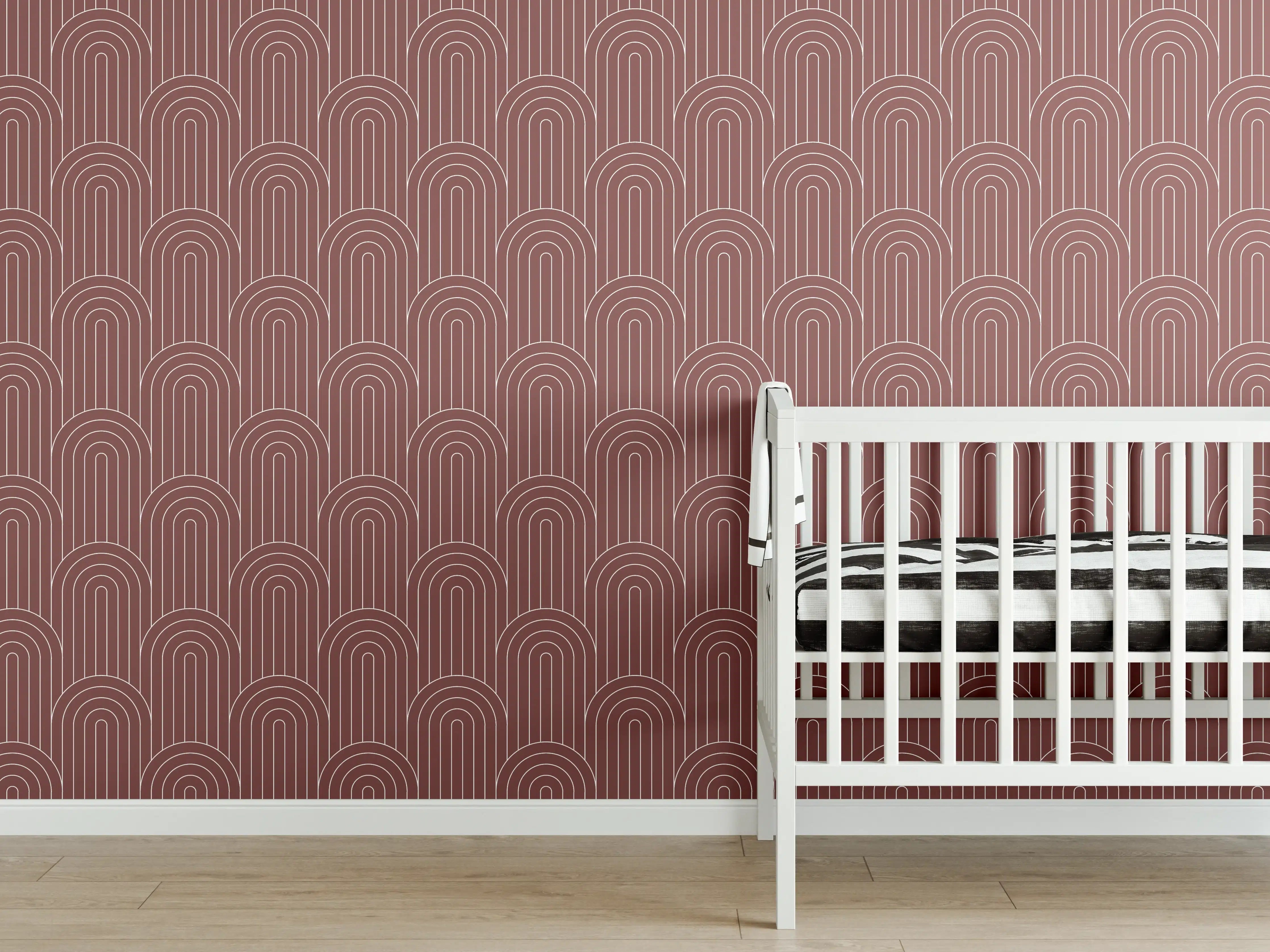 Babyzimmer Wandgestaltung - Weiche Braun-Ton-Textur