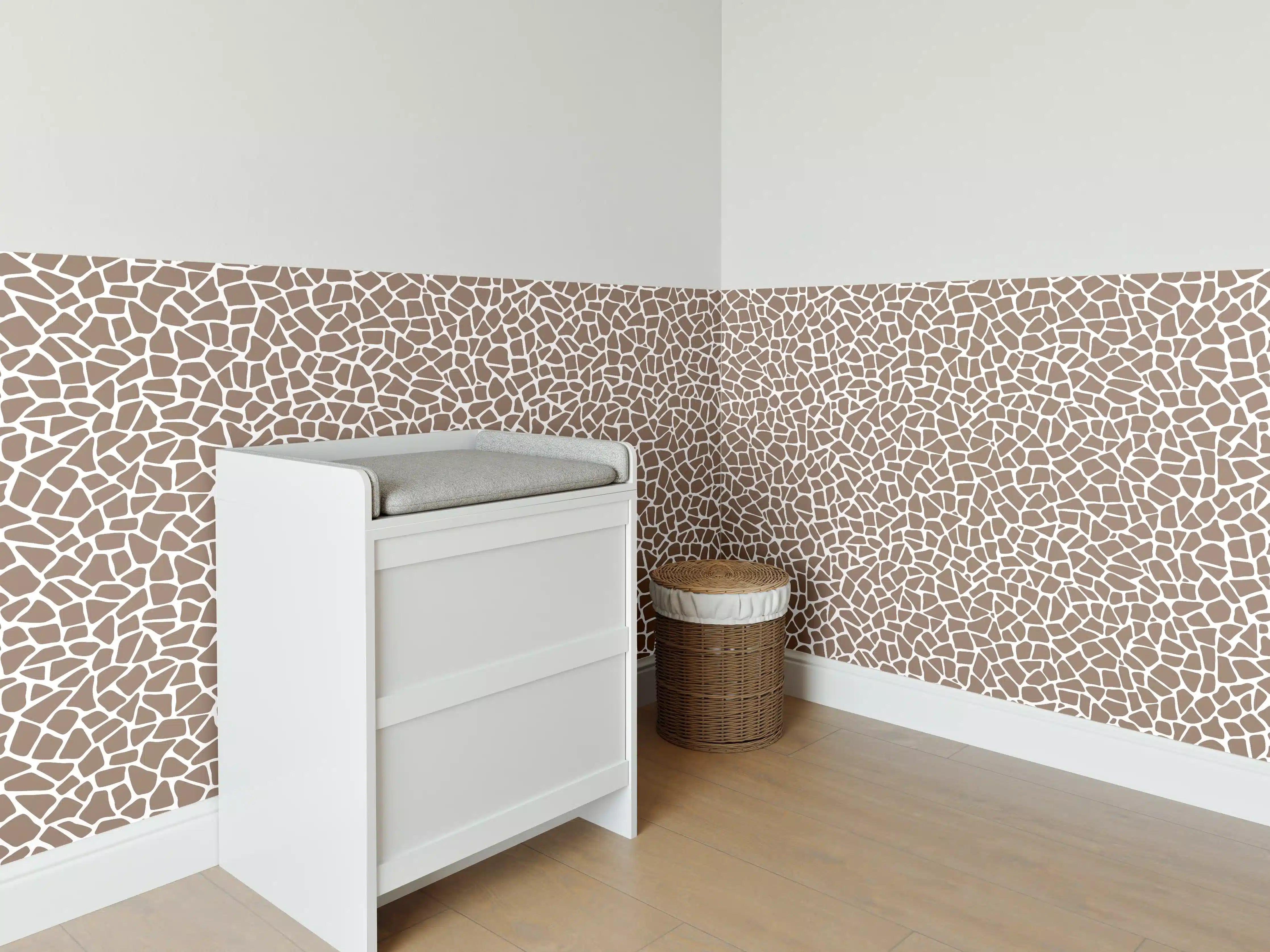 Babyzimmer Wandgestaltung - Weiß-Grau-Marmor mit feinen Nuancen und Textur