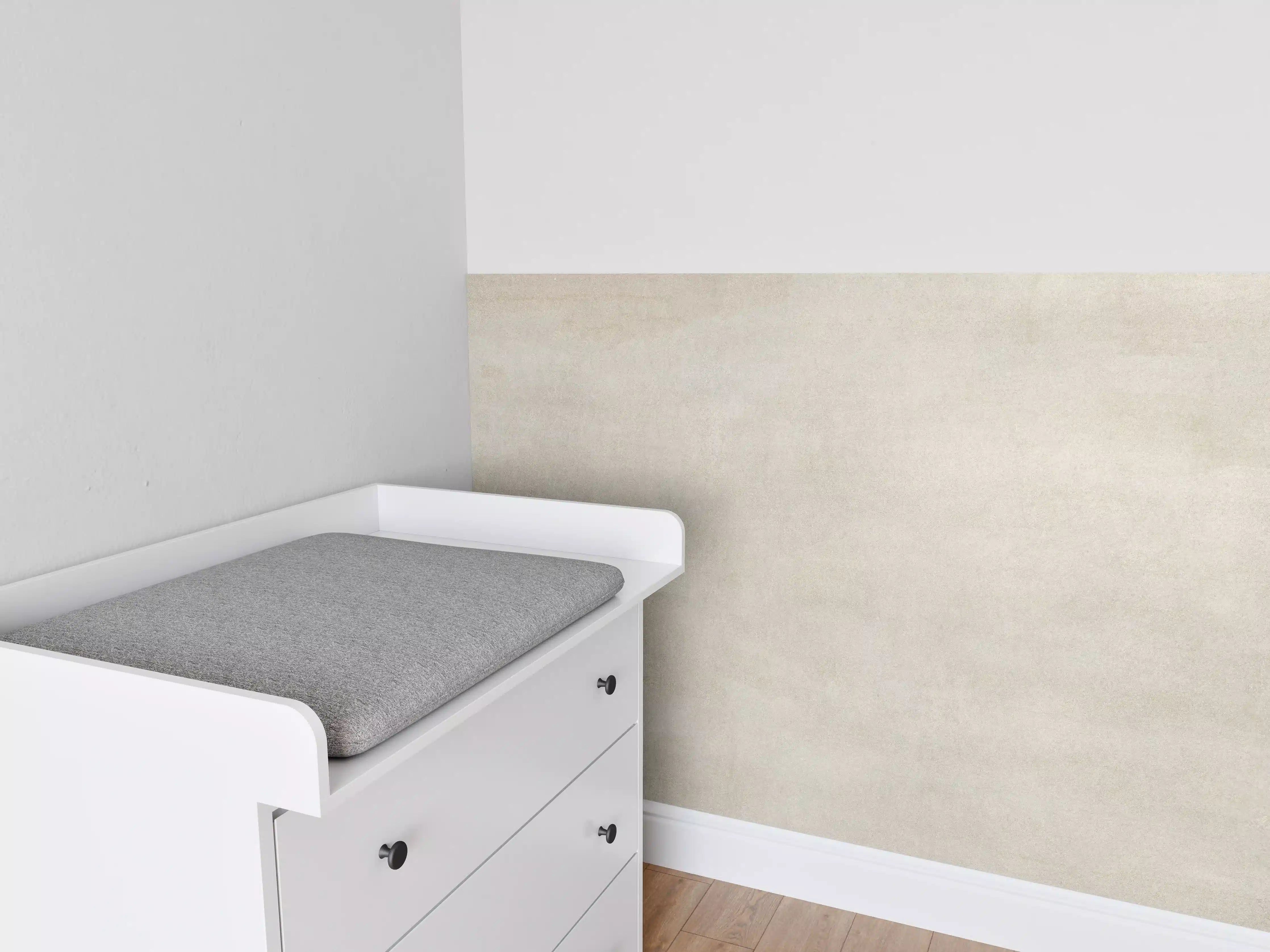 Babyzimmer Wandgestaltung - Weiß-Graue Marmor Textur