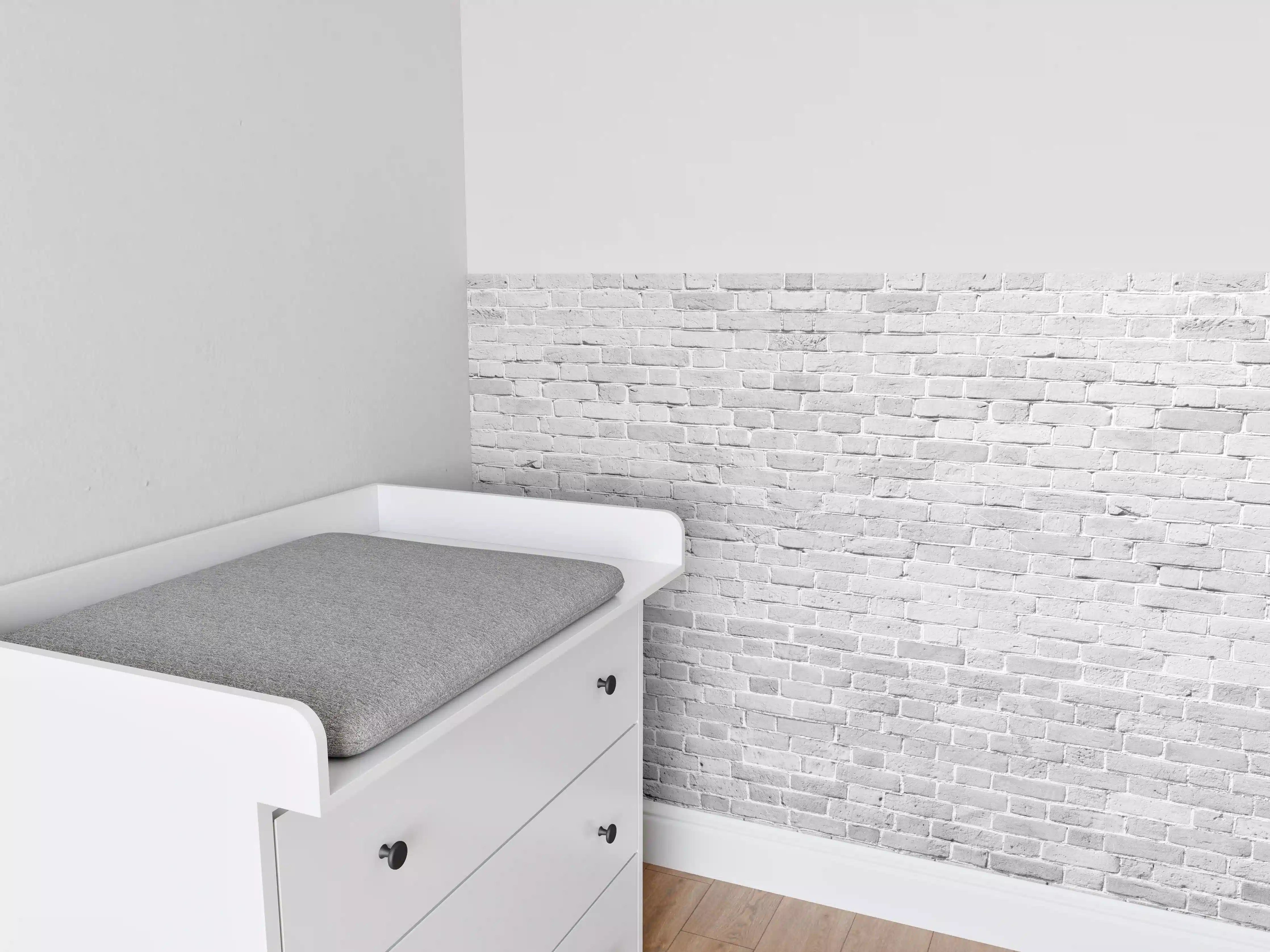 Babyzimmer Wandgestaltung - Weiß gewaschene Ziegelwand Textur