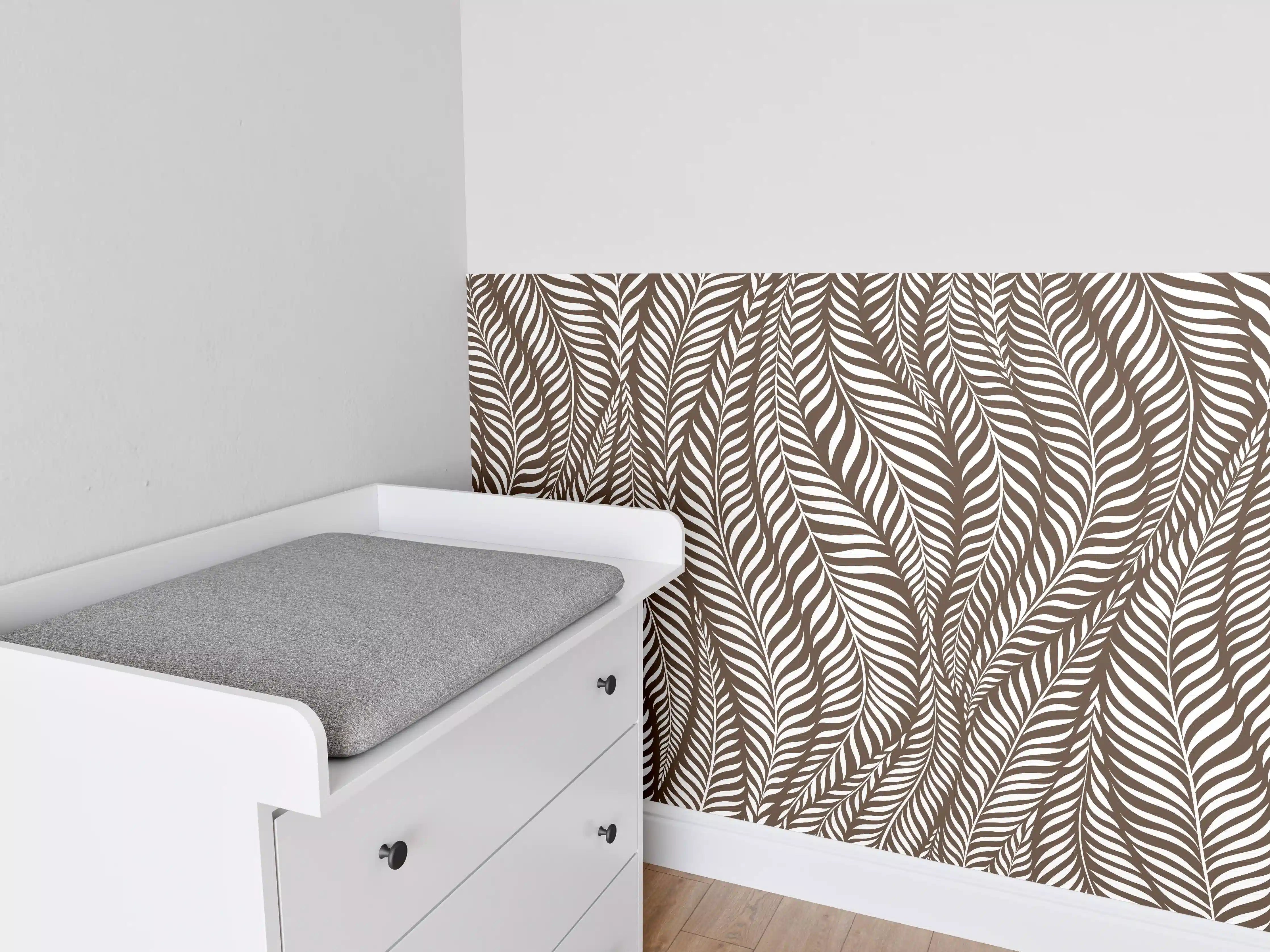 Babyzimmer Wandgestaltung - Weiße Grau-Marmor-Tischplatte