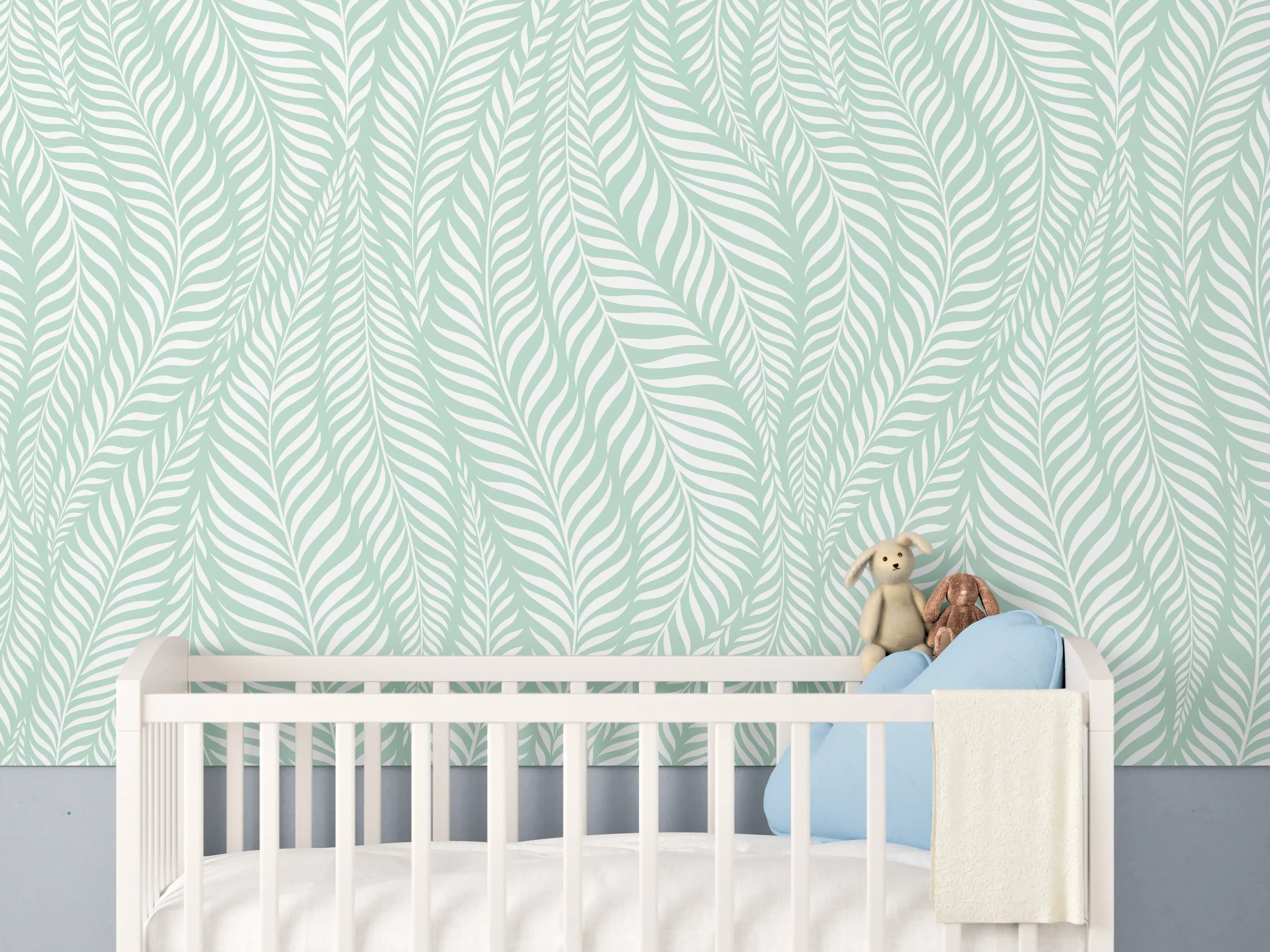 Babyzimmer Wandgestaltung - Weiße Marmor-Textur mit dezenten Graunuancen