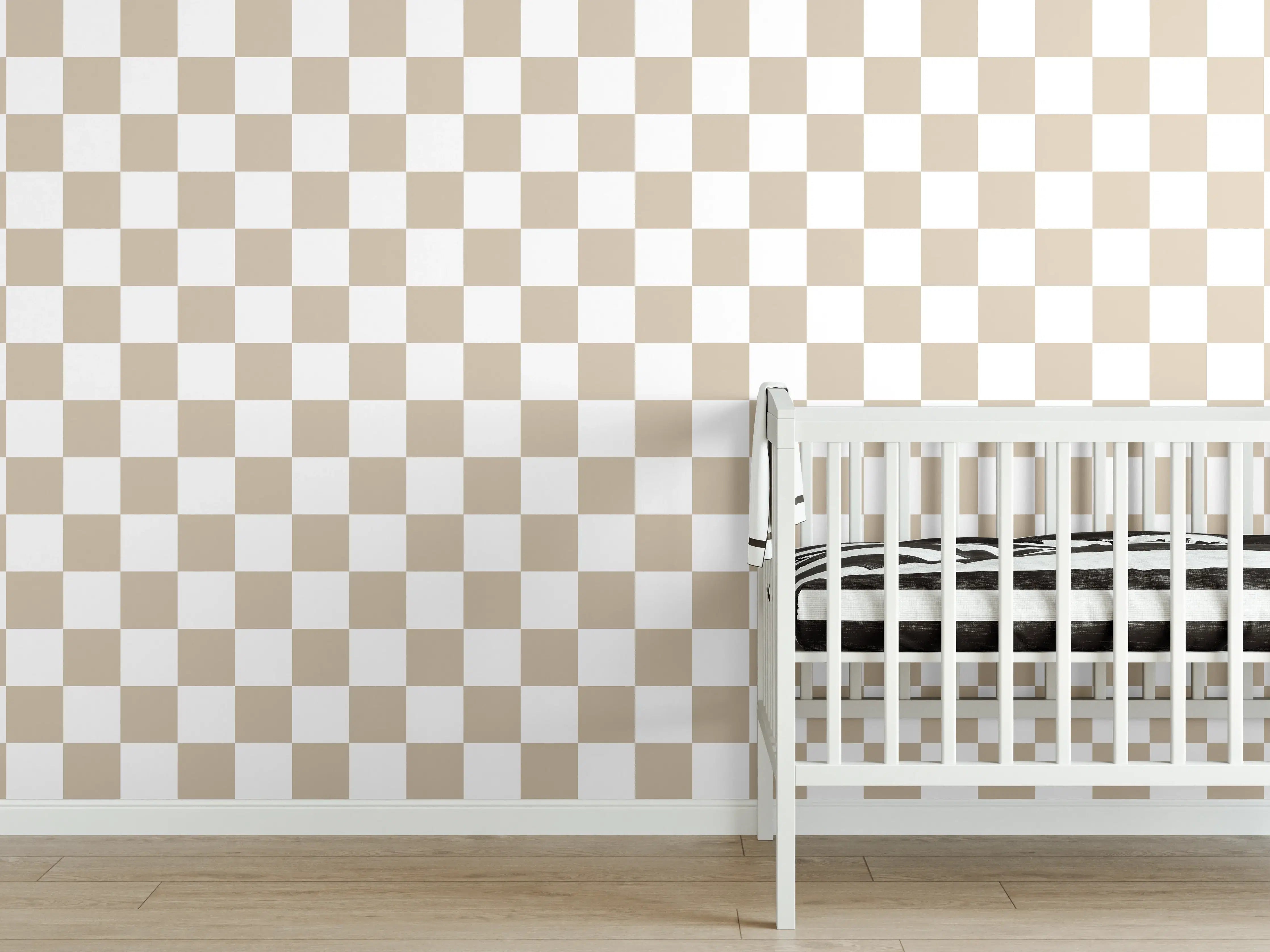 Babyzimmer Wandgestaltung - Weiße Marmortextur mit subtilen Graunuancen