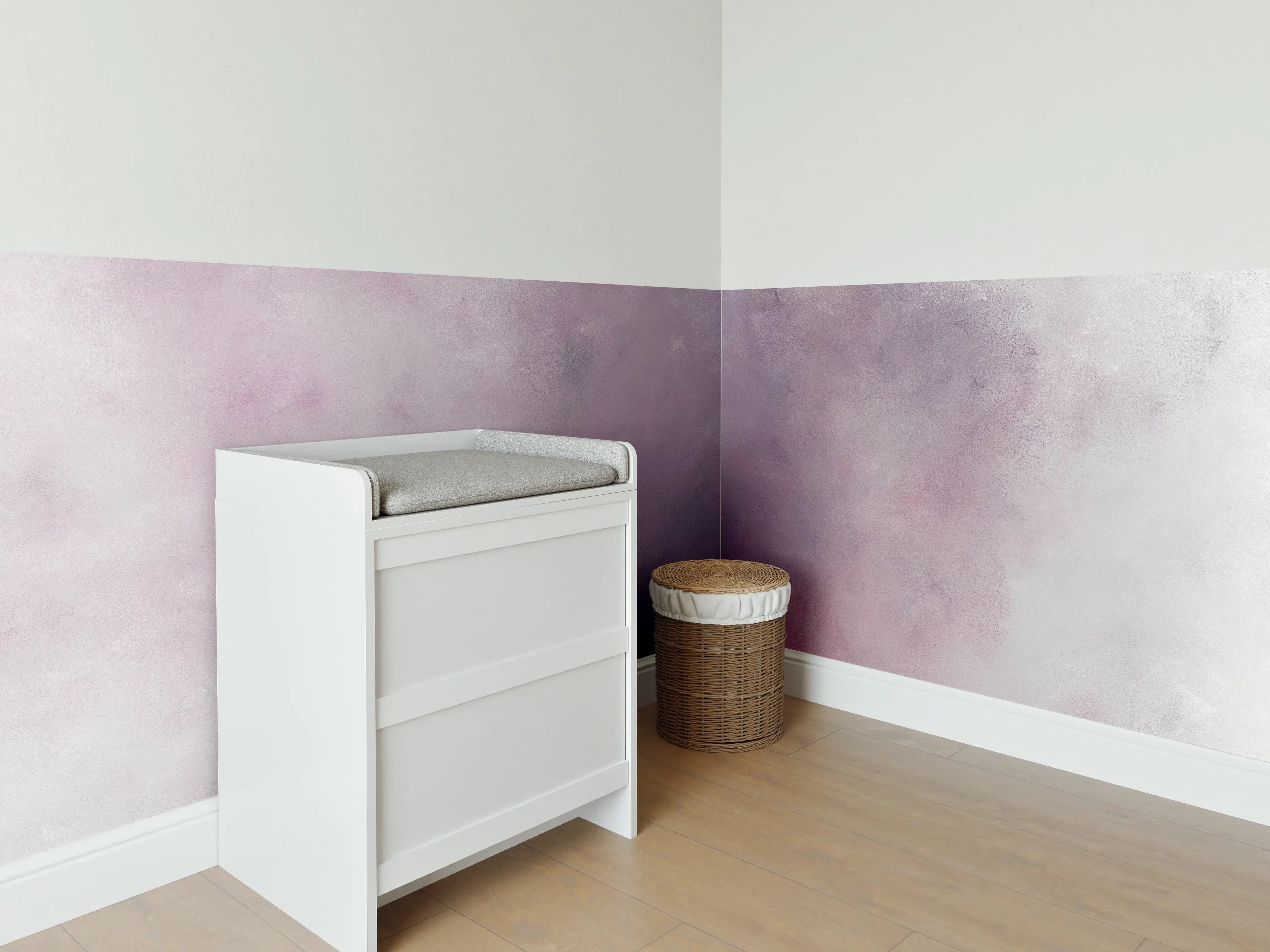 Babyzimmer Wandgestaltung - Weiße Weiß-Grau-Marmor-Textur