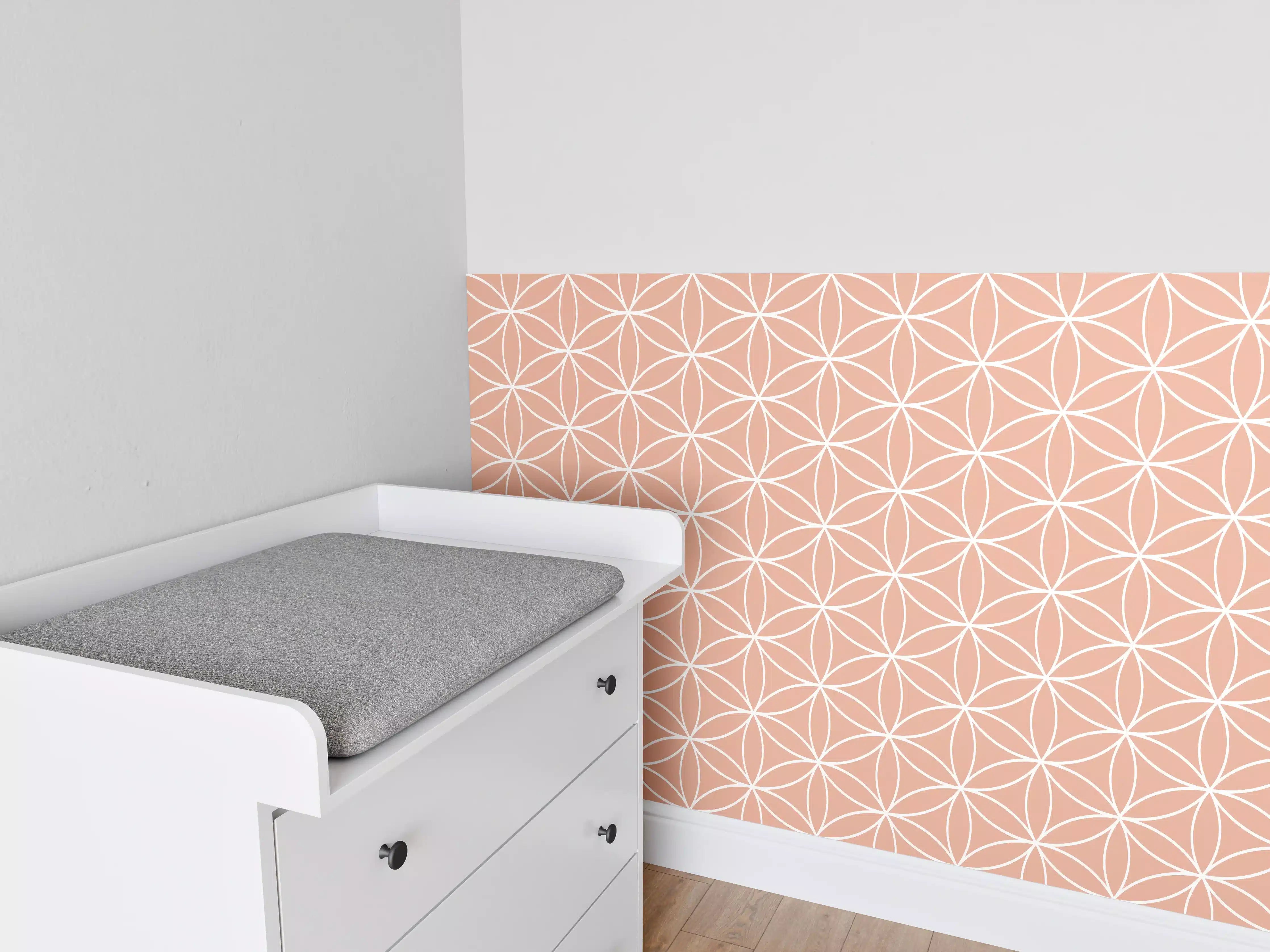 Babyzimmer Wandgestaltung - Weiße und graue geometrische Fliese