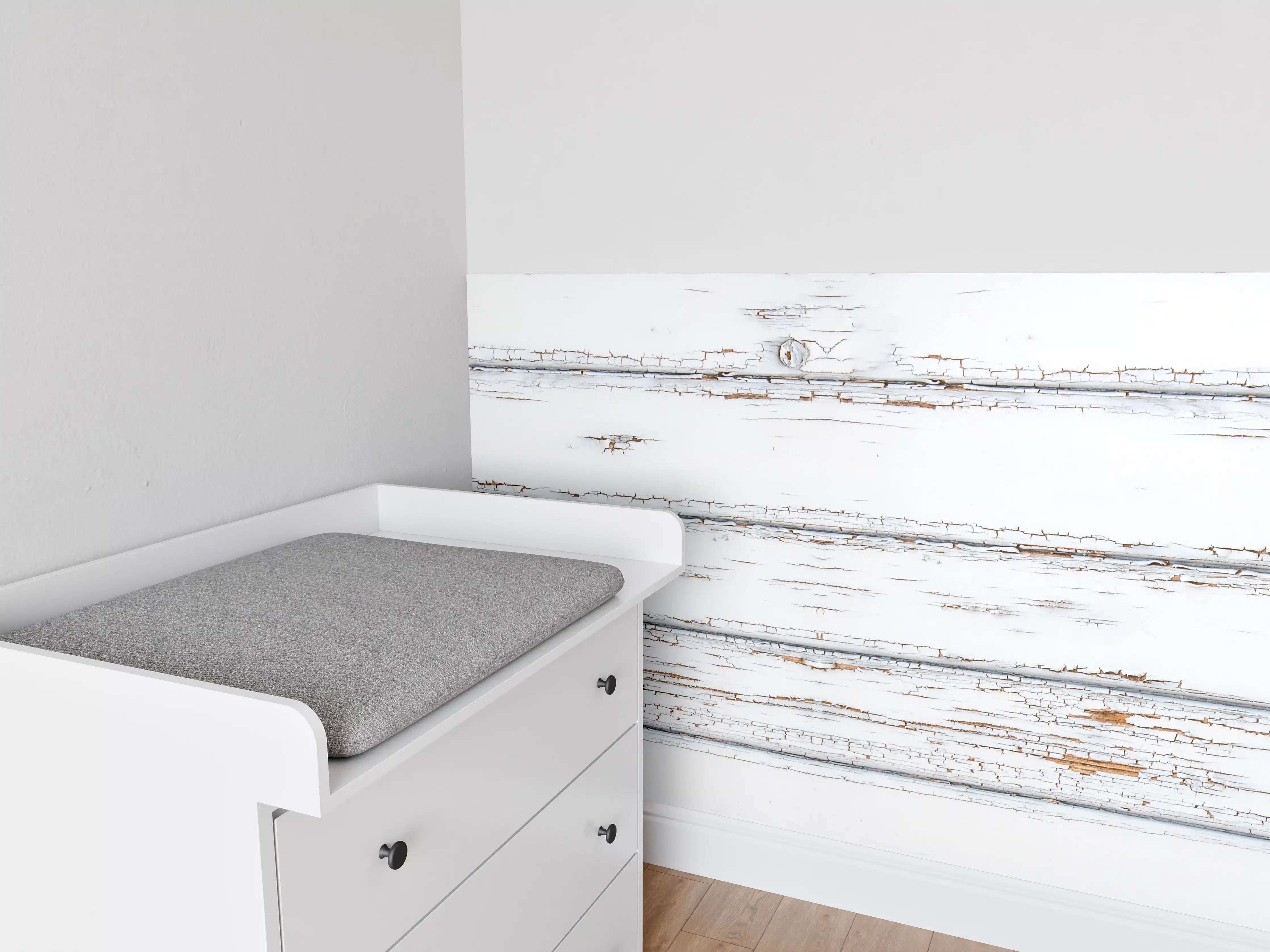 Babyzimmer Wandgestaltung - Weiße zerfallenden Holz