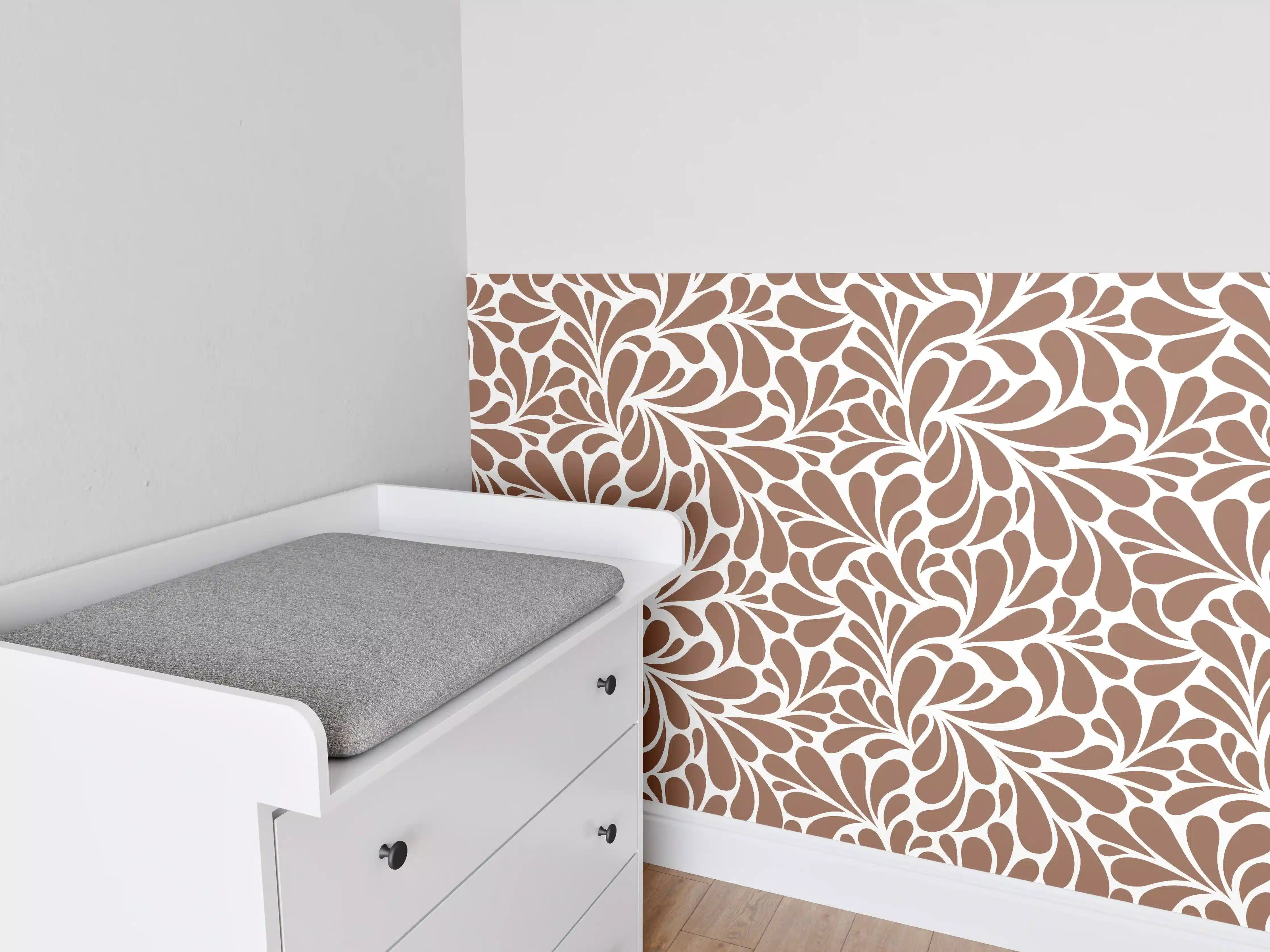 Babyzimmer Wandgestaltung - Weißer Marmor mit zarten Graunuancen und Textur