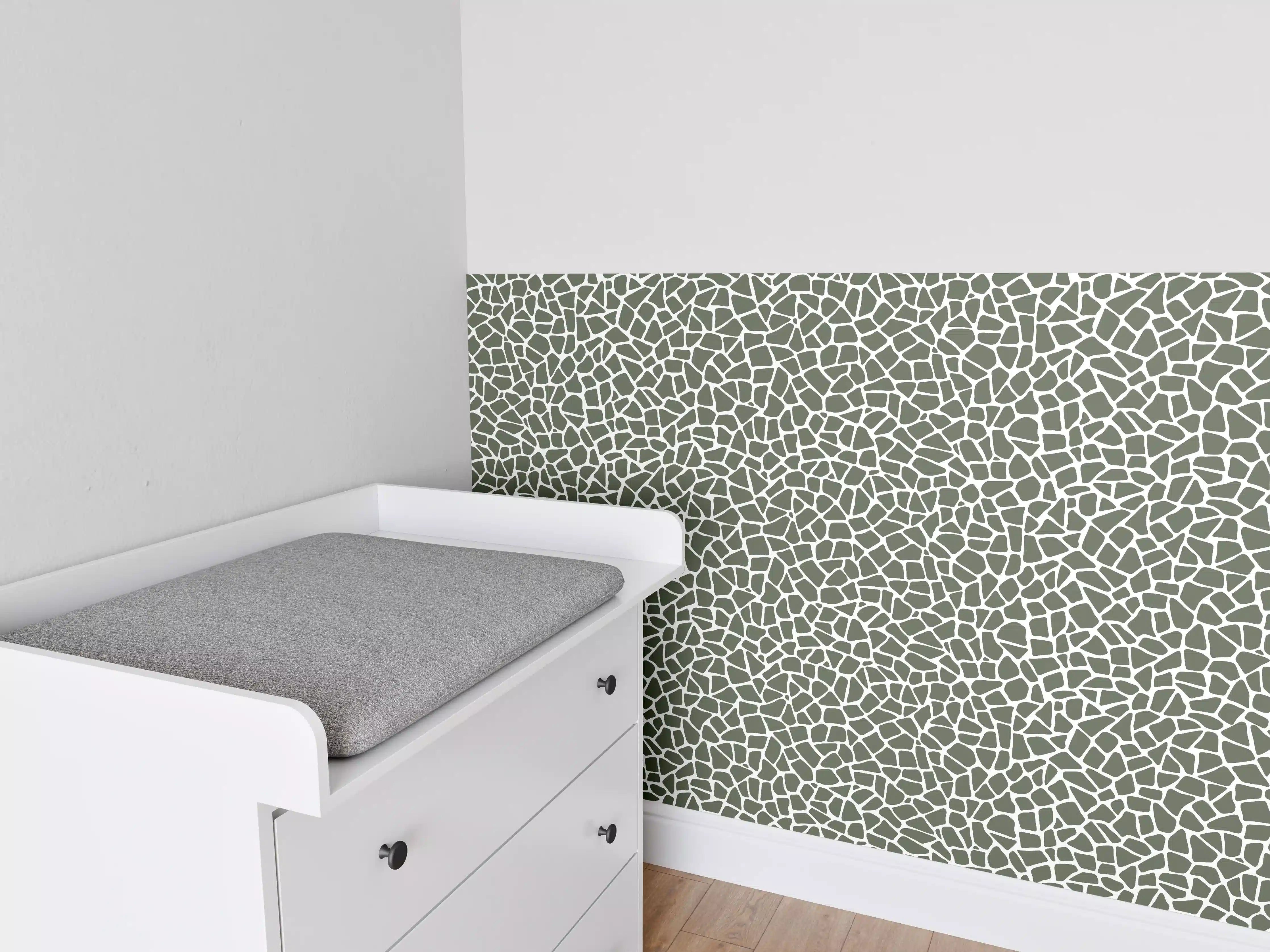 Babyzimmer Wandgestaltung - Weißer Marmor mit zarten Graunuancen und edler Textur