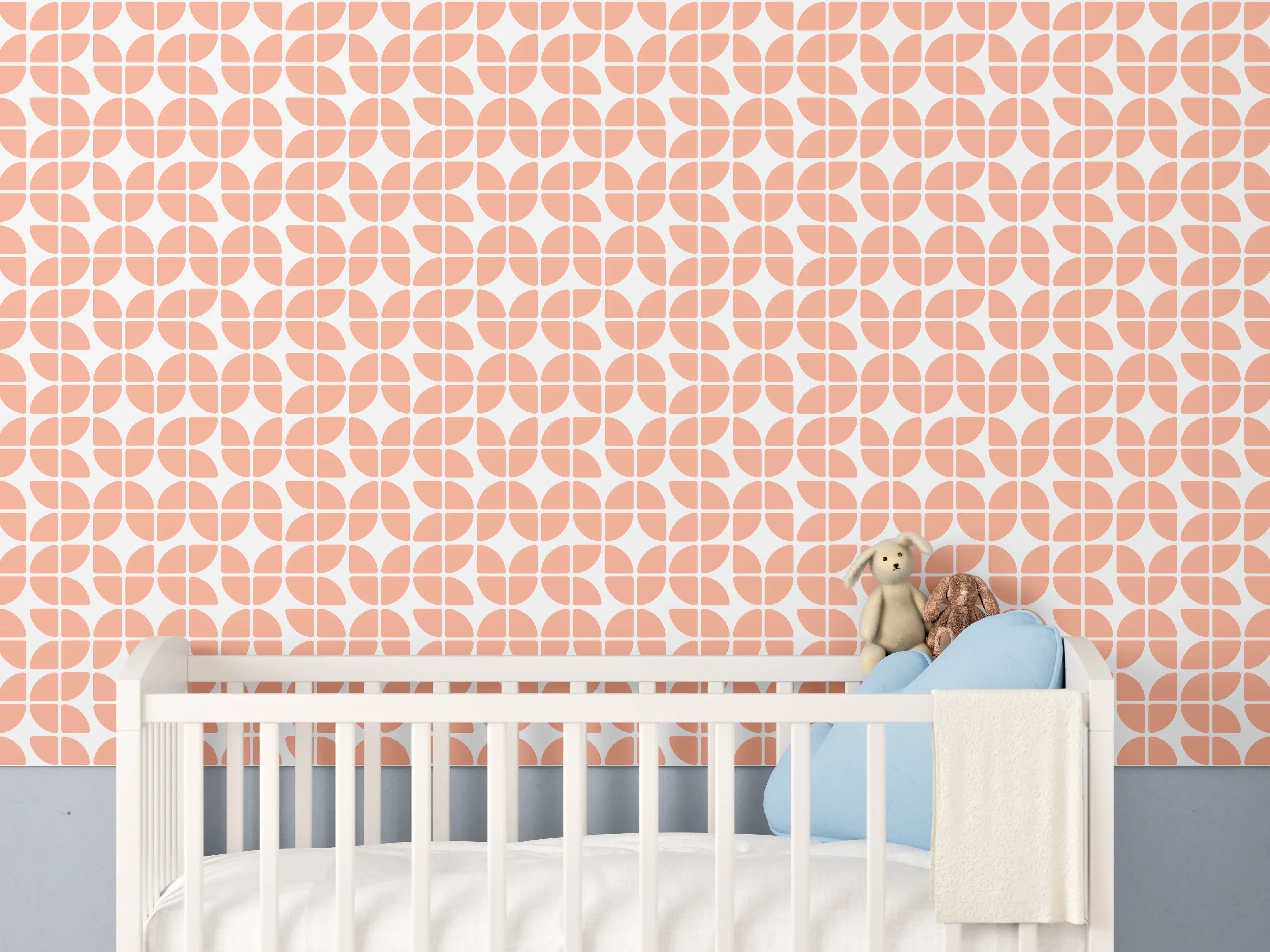 Babyzimmer Wandgestaltung - Weißer Marmor mit zarten Grautönen und Textur