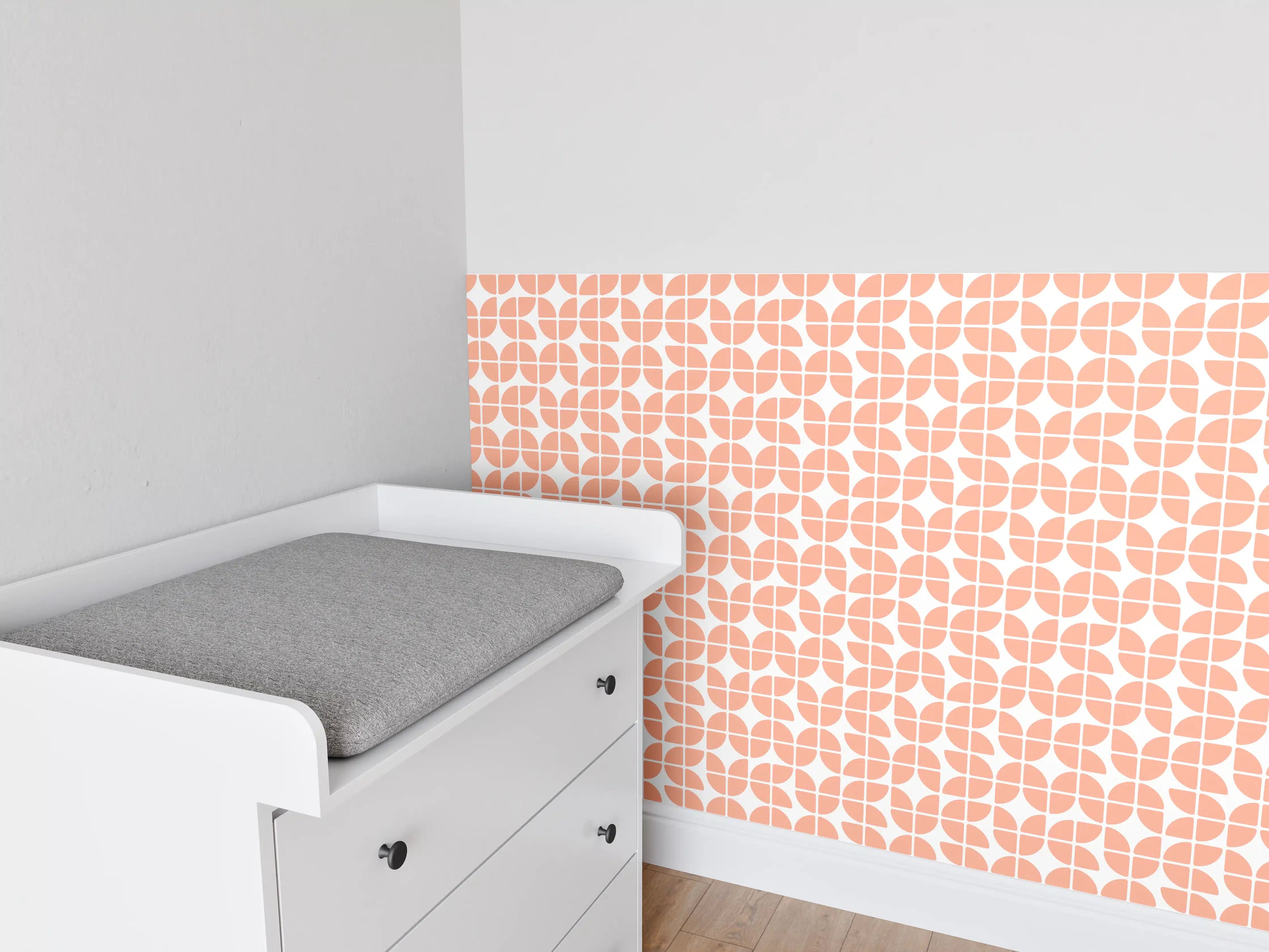 Babyzimmer Wandgestaltung - Weißer Marmor mit zarten Grautönen und Textur