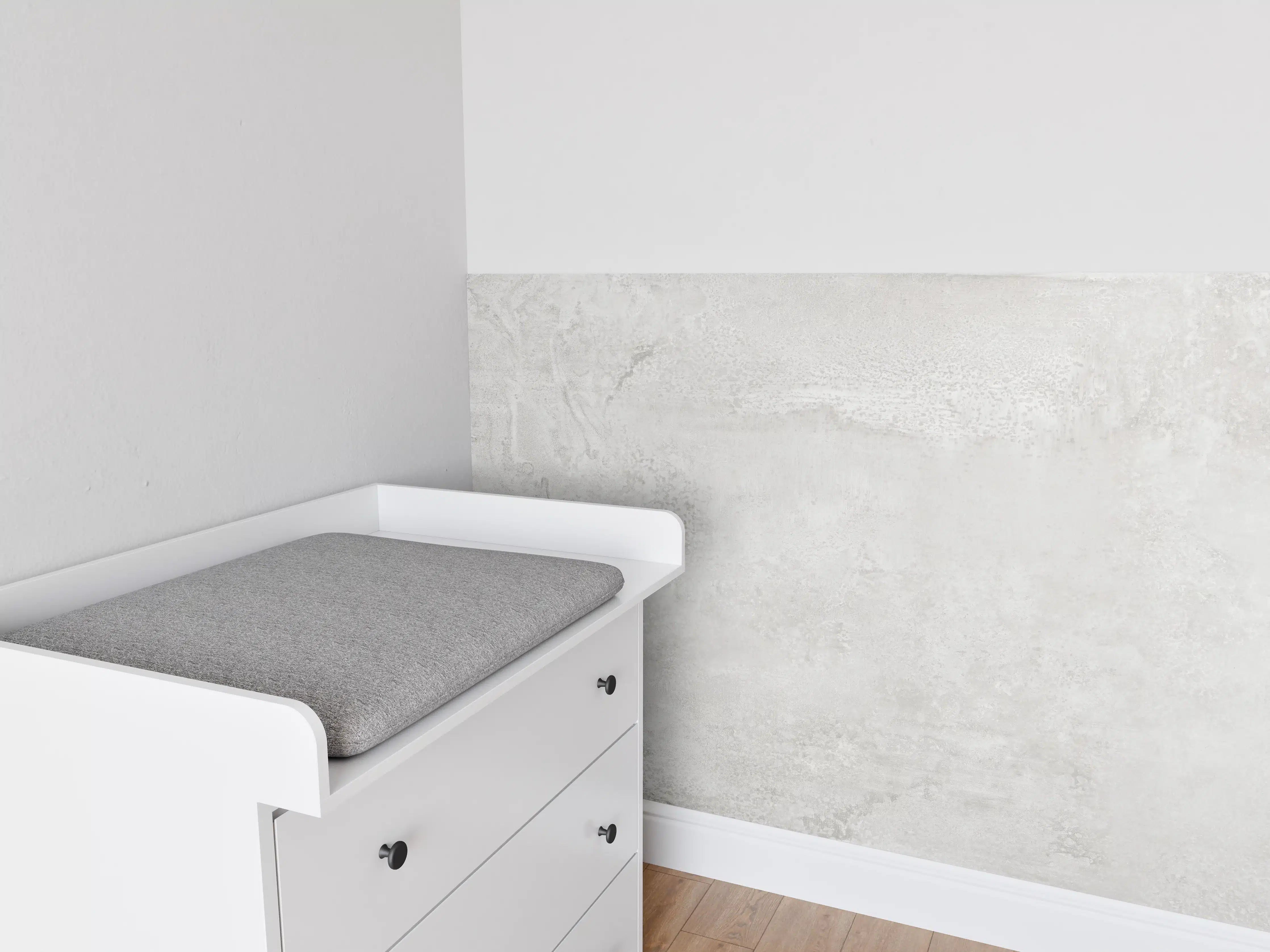 Babyzimmer Wandgestaltung - Weißer Wandhintergrund
