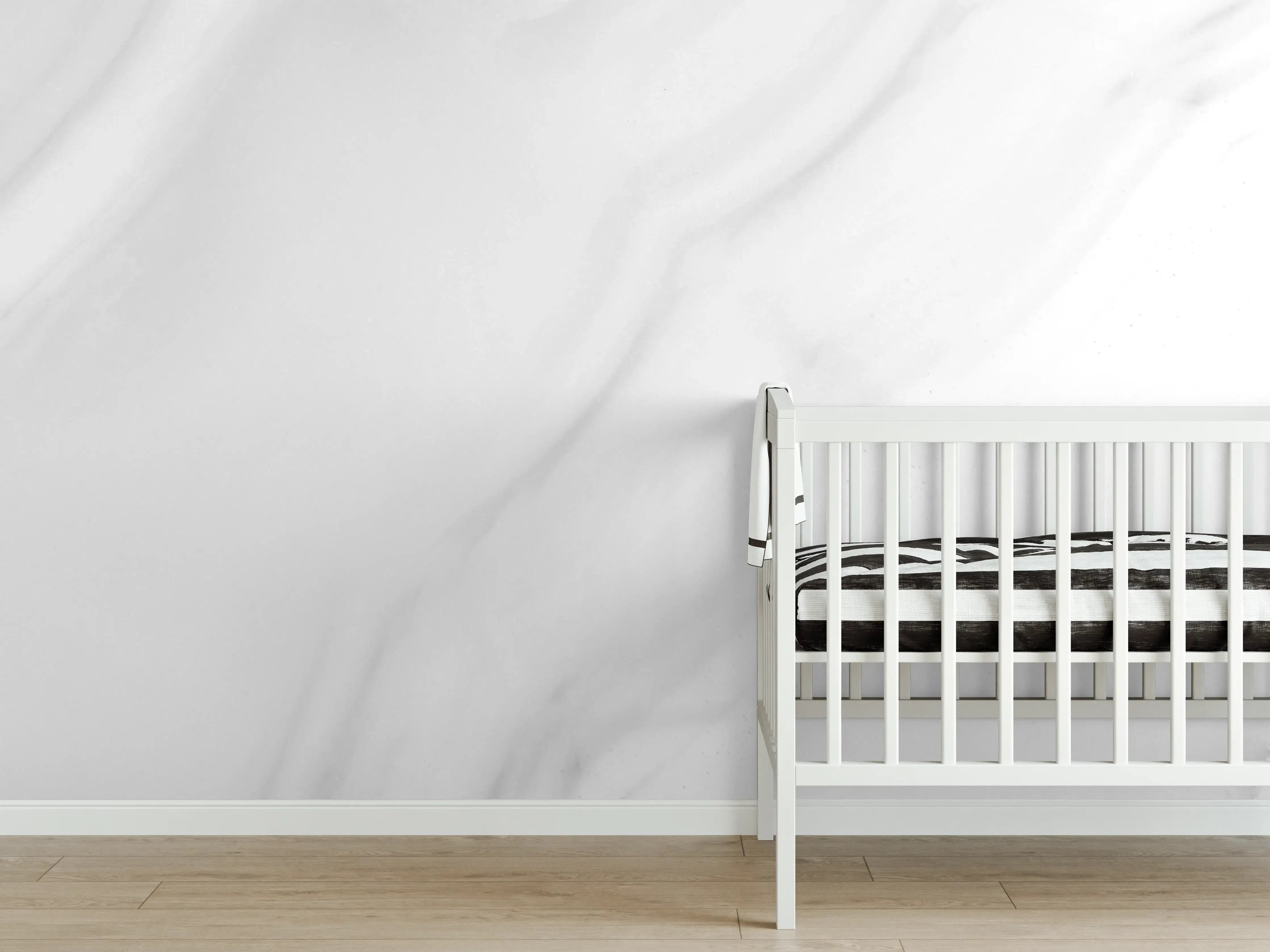 Babyzimmer Wandgestaltung - Weißer polierter Marmor