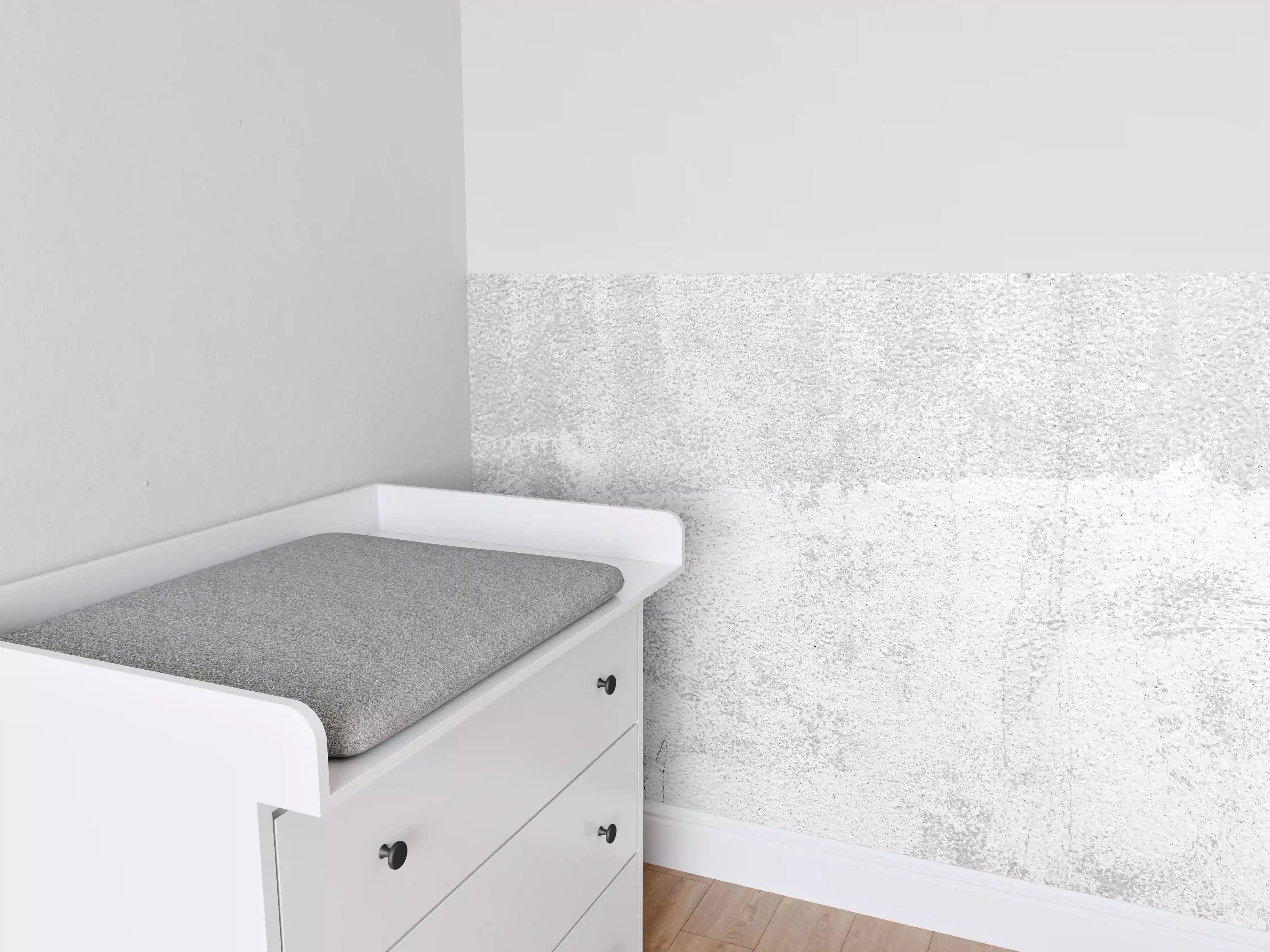 Babyzimmer Wandgestaltung - Weißer rustikaler Zement