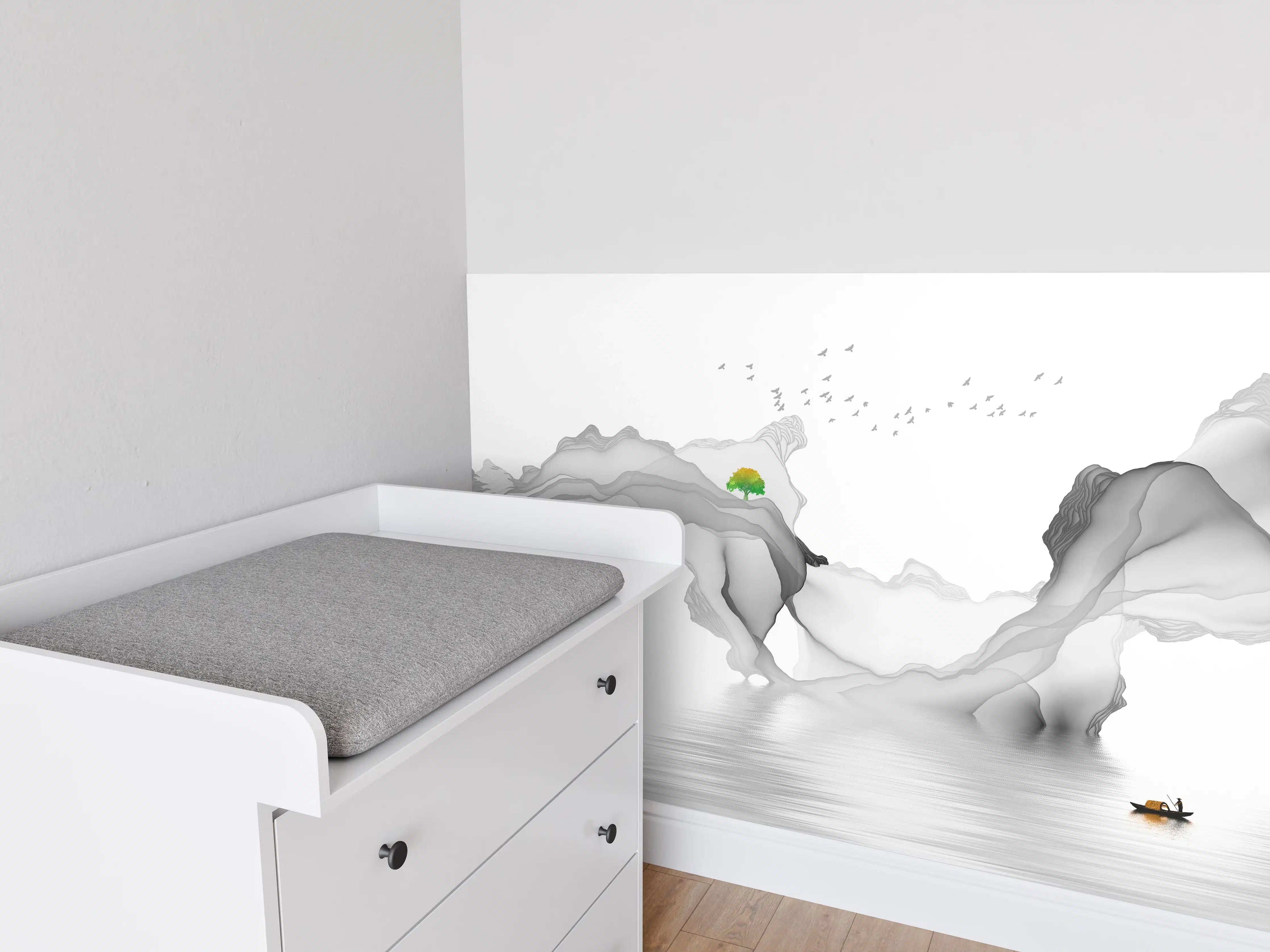 Babyzimmer Wandgestaltung - Weißes Meer Gemälde