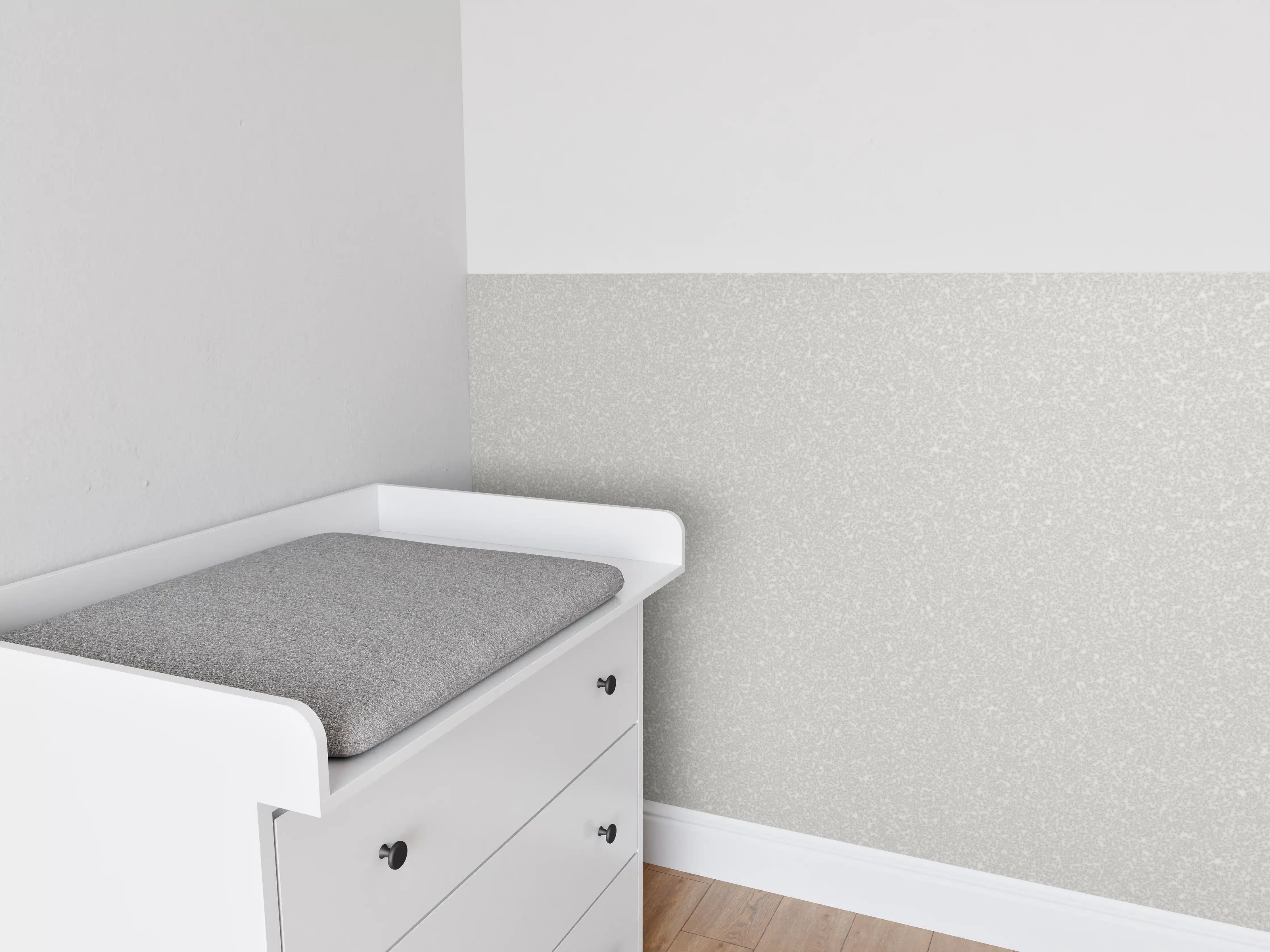 Babyzimmer Wandgestaltung - Weißes Wandmuster