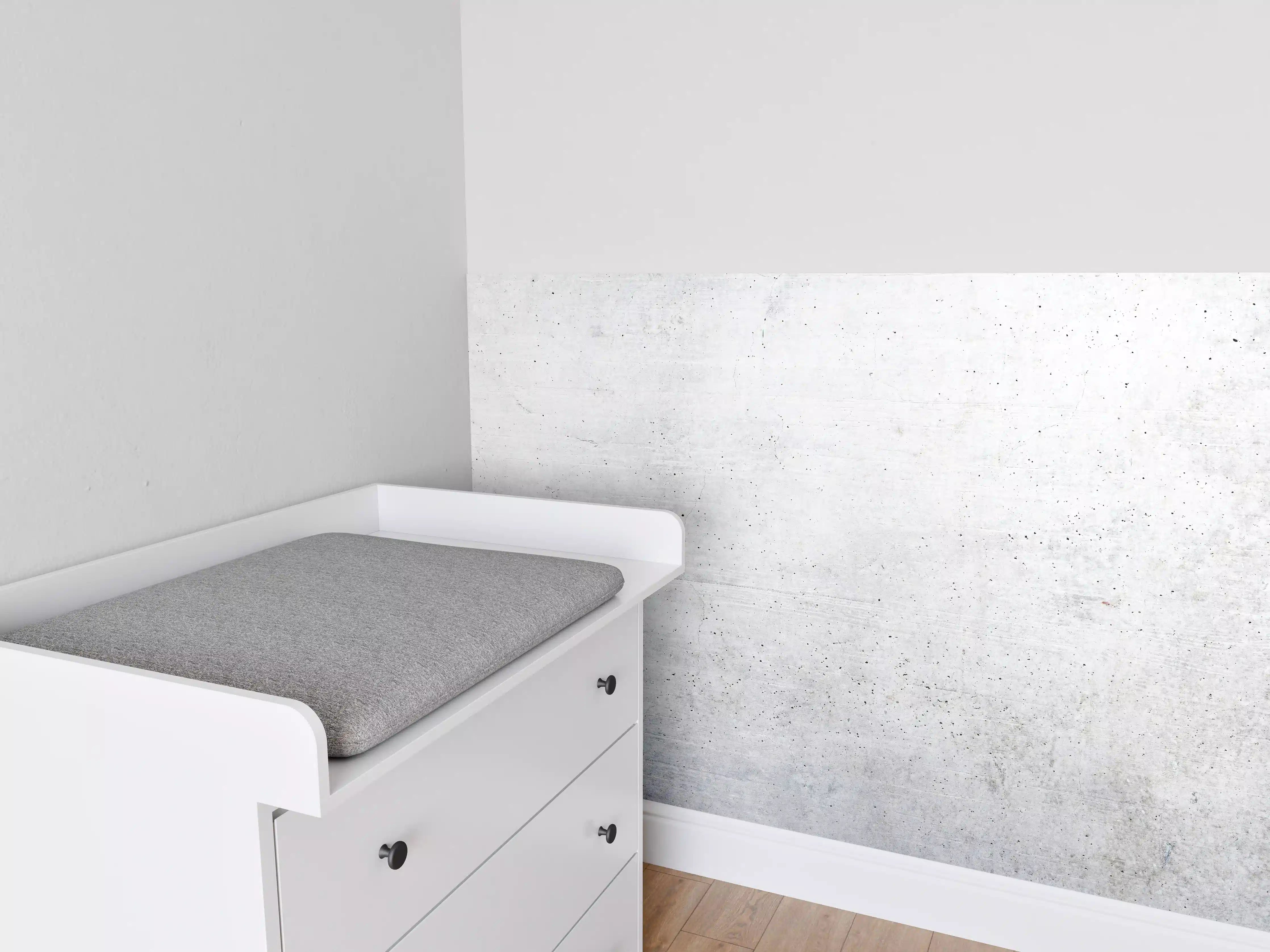 Babyzimmer Wandgestaltung - Weißes Zement Design