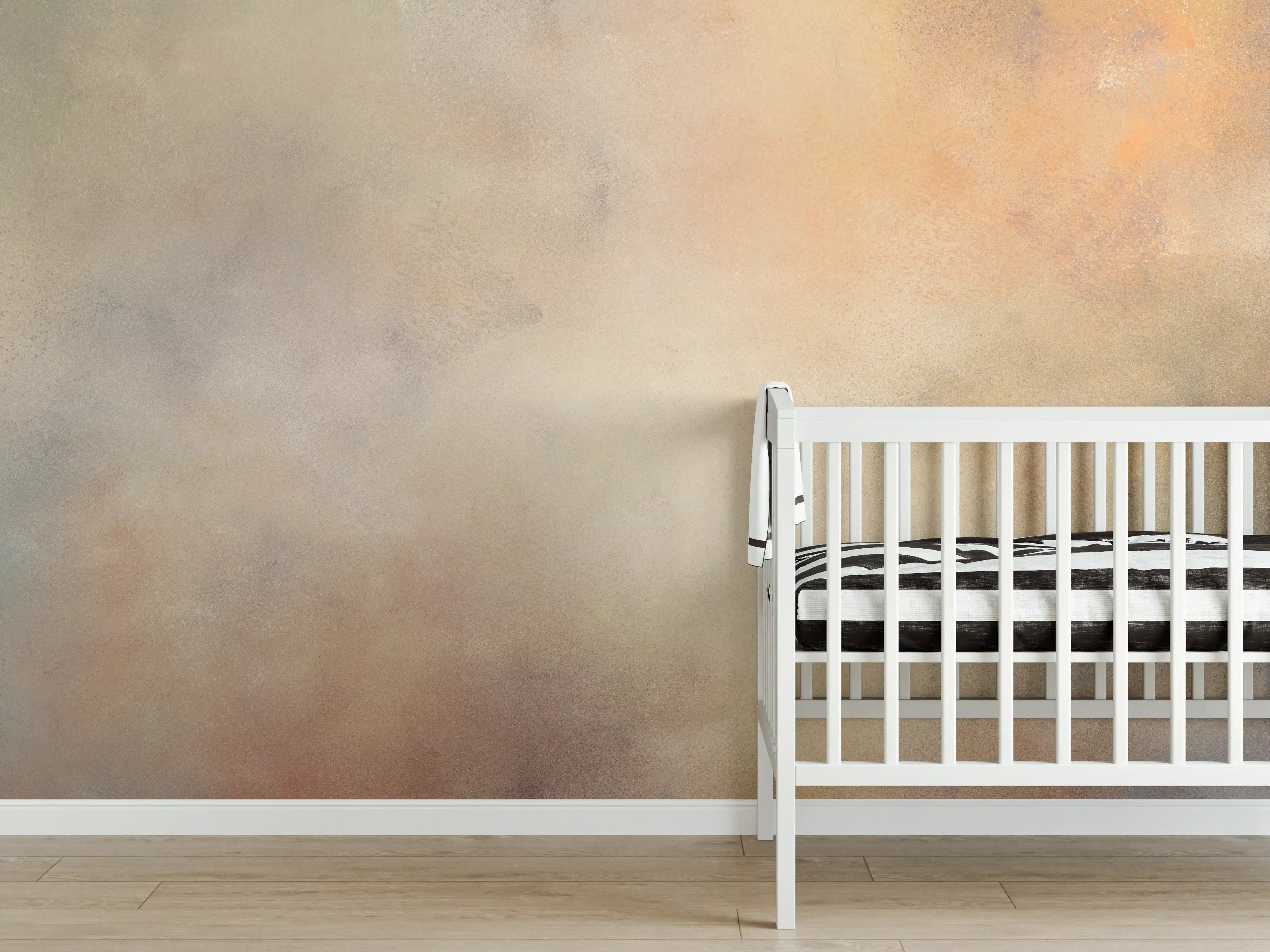 Babyzimmer Wandgestaltung - Wolkenamüserung in sanften Farben