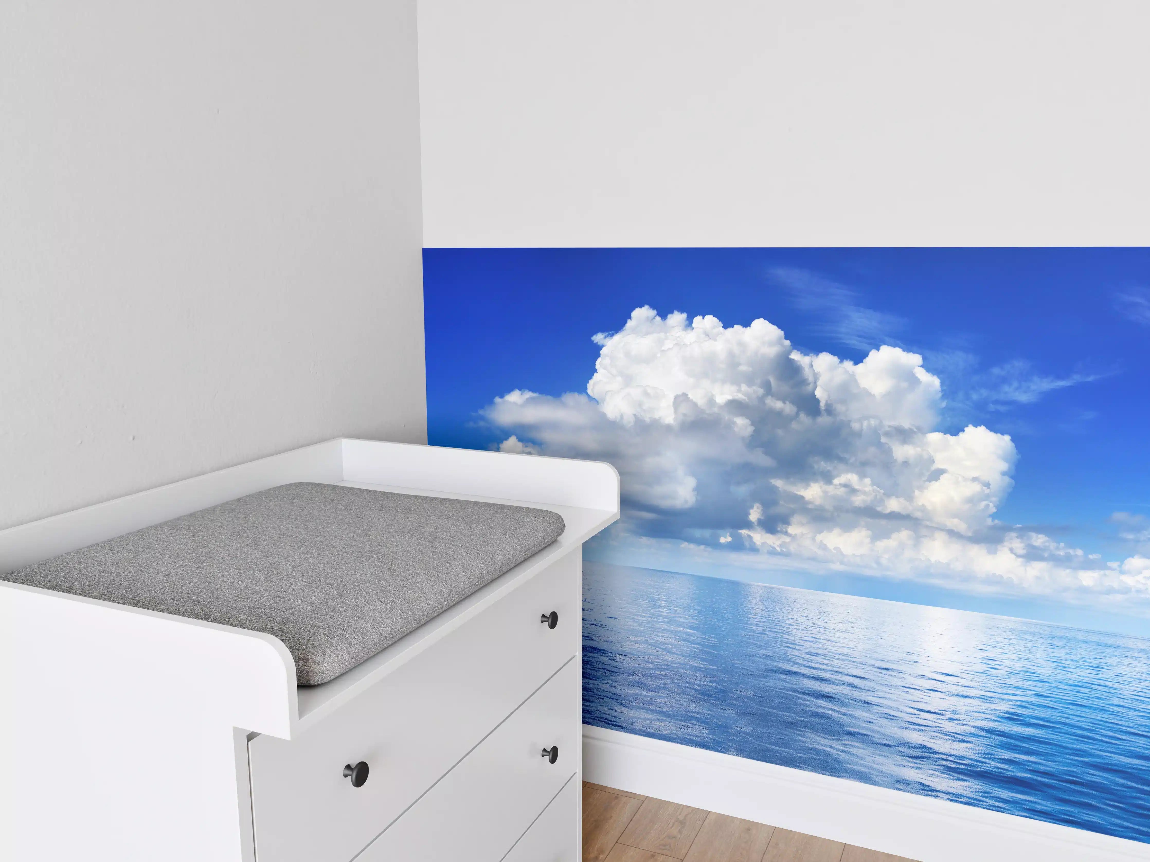 Babyzimmer Wandgestaltung - Wolkenkulisse über dem Ozean