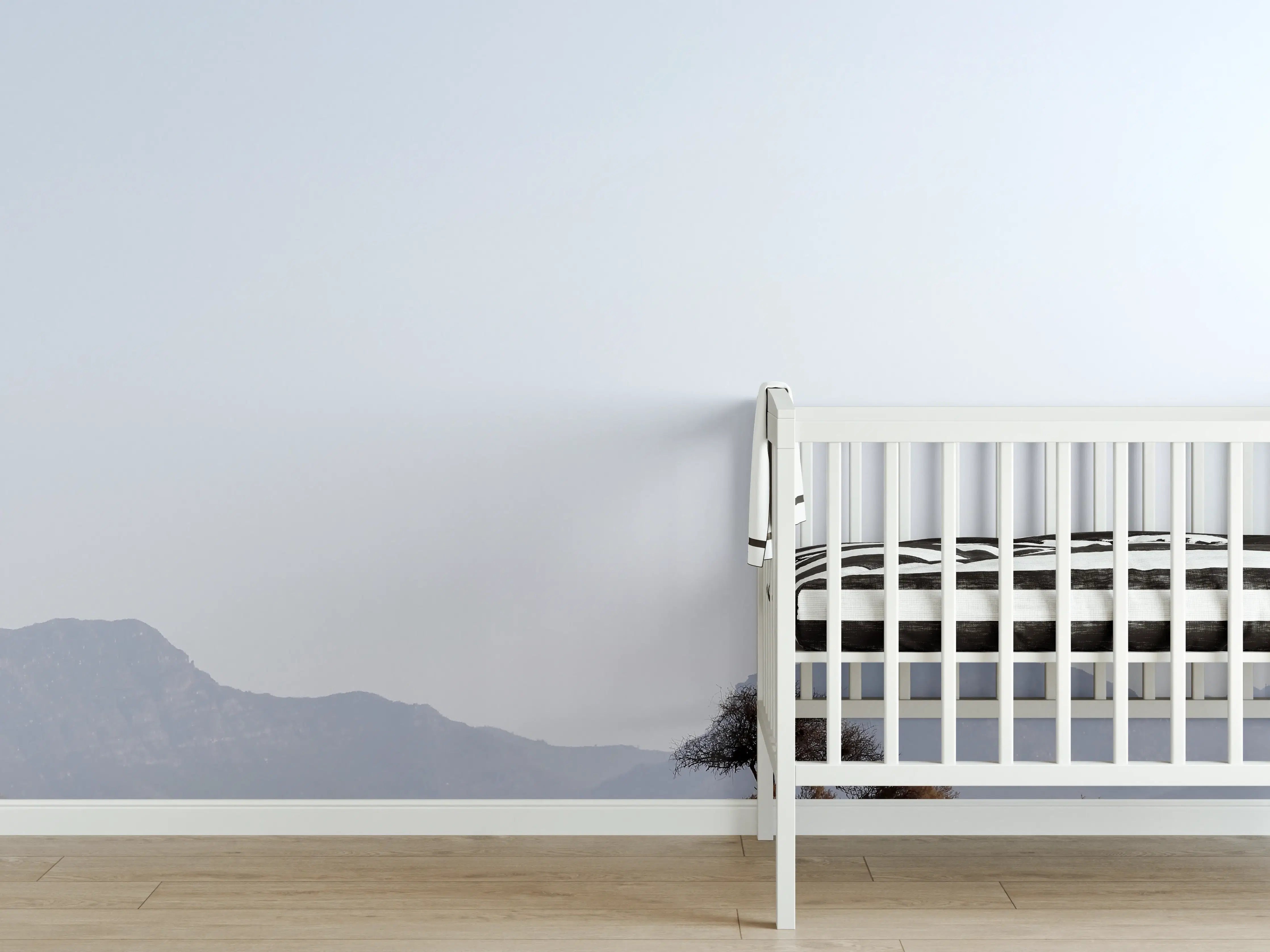 Babyzimmer Wandgestaltung - Wüste Sanddünen Ozean Horizont