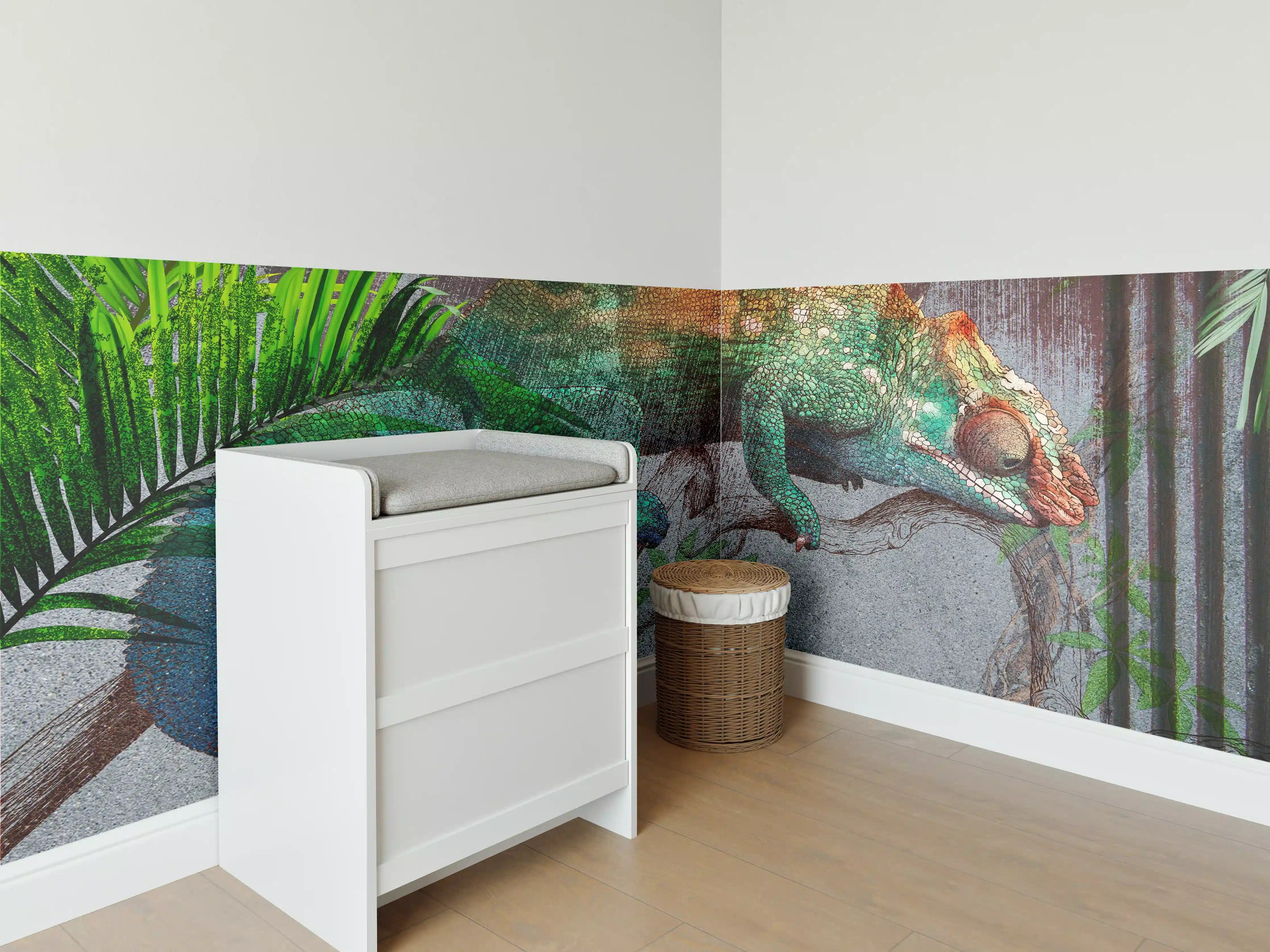 Babyzimmer Wandgestaltung - Wunderschöner Chamäleon