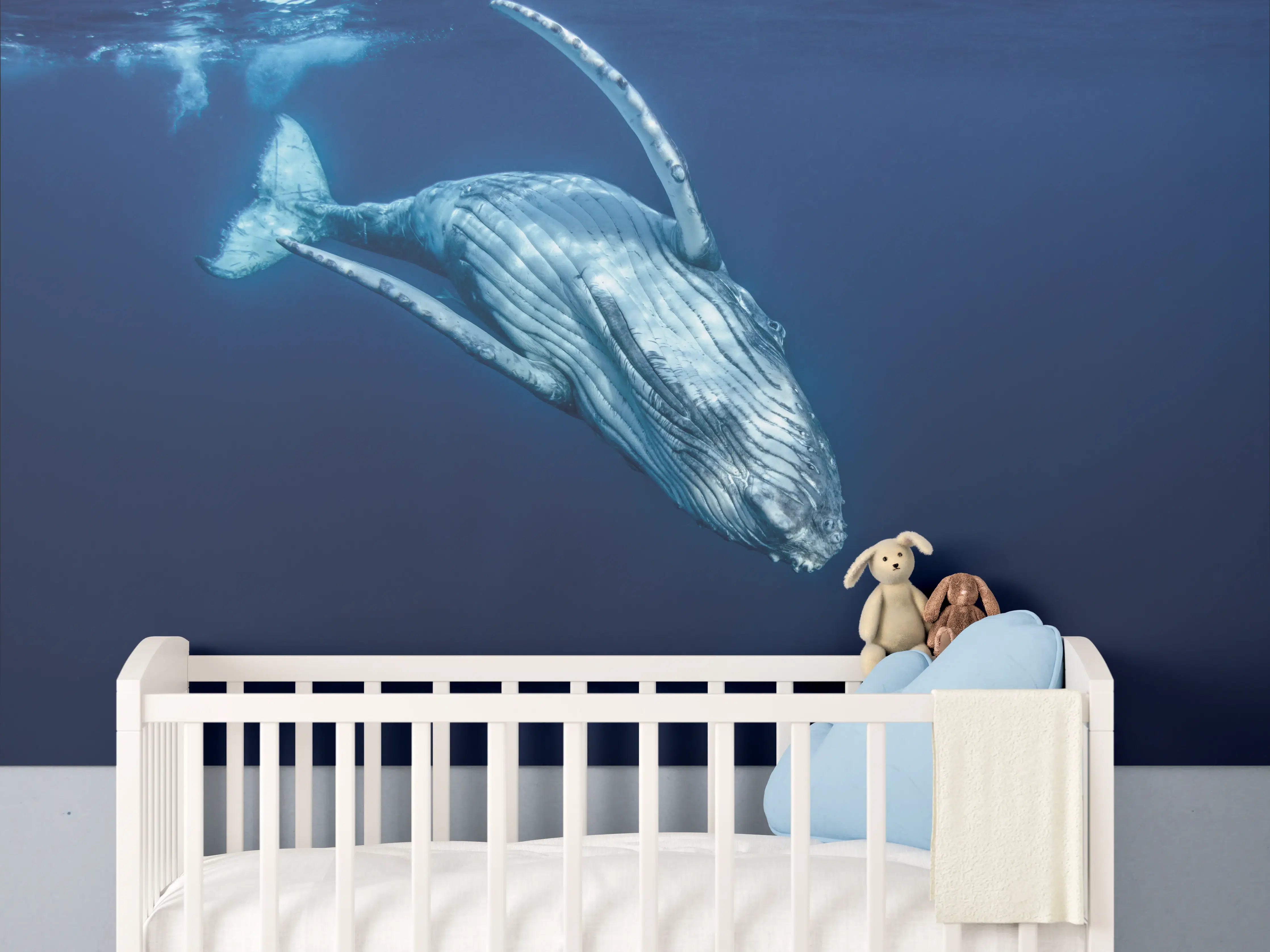Babyzimmer Wandgestaltung - Wunderschönes Buckelwalbaby
