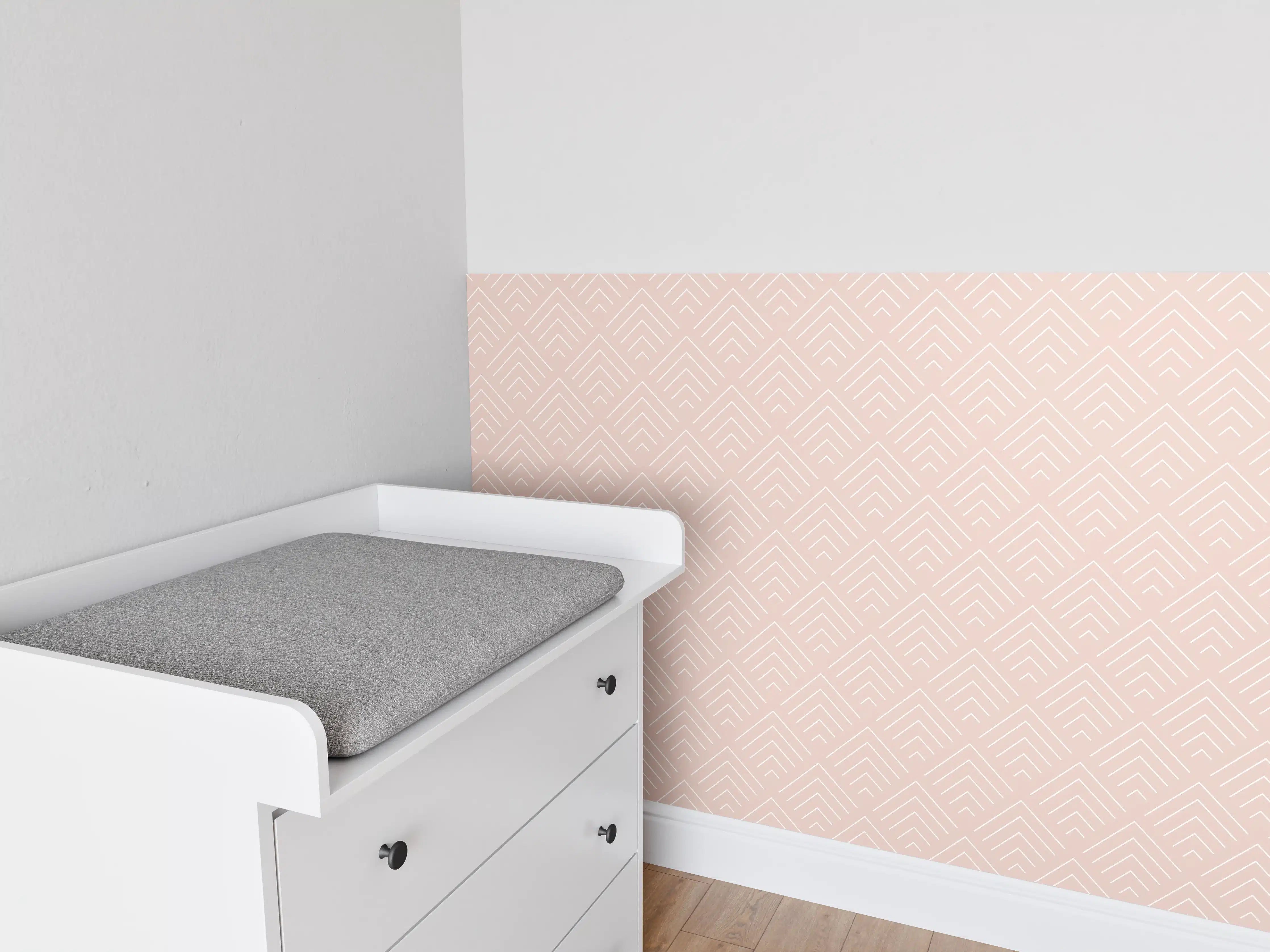 Babyzimmer Wandgestaltung - Zarte Rosa-Wellness-Textur