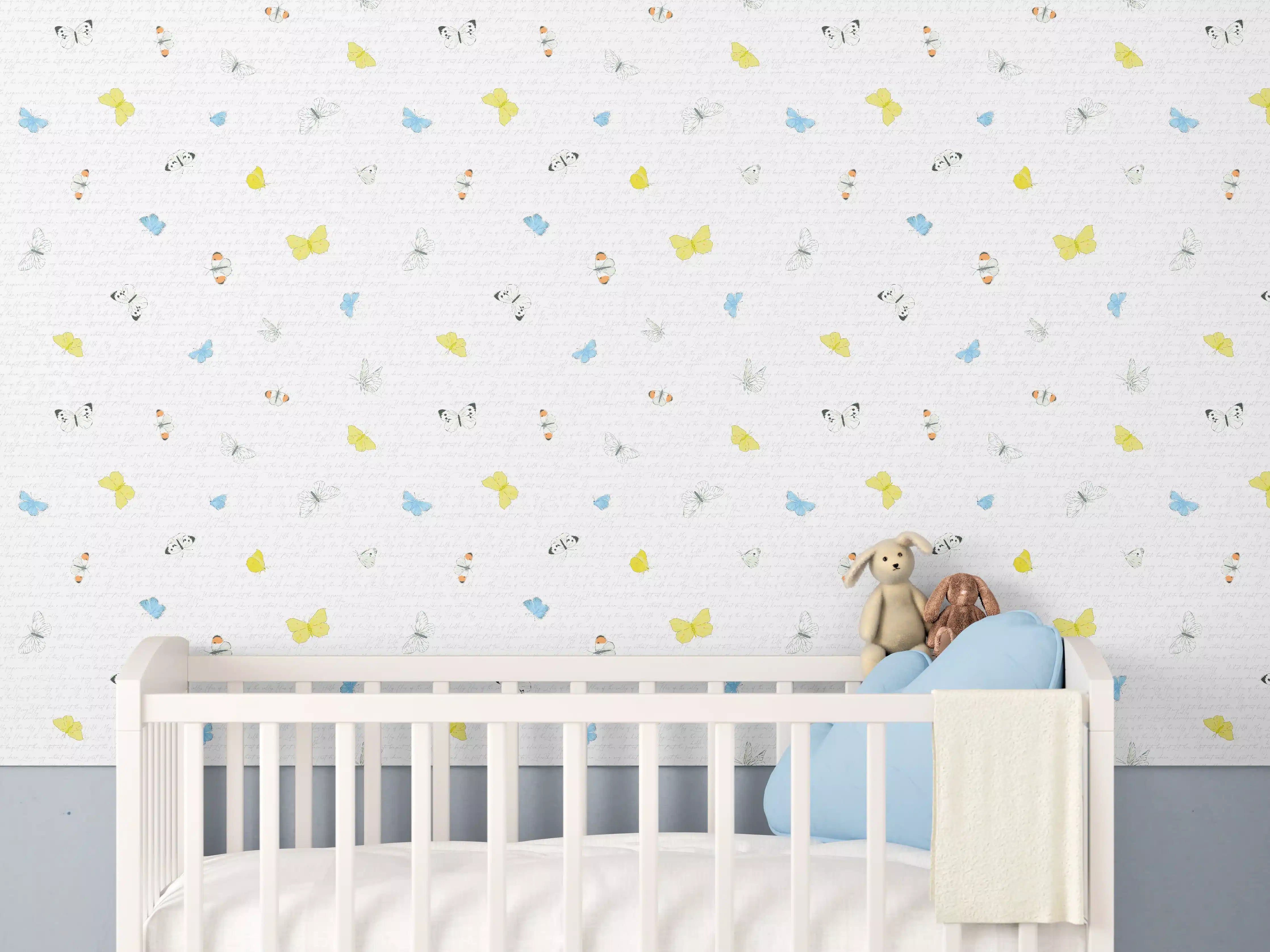 Babyzimmer Wandgestaltung - Zartes Babyzimmer Wanddesign mit Pastellfarben