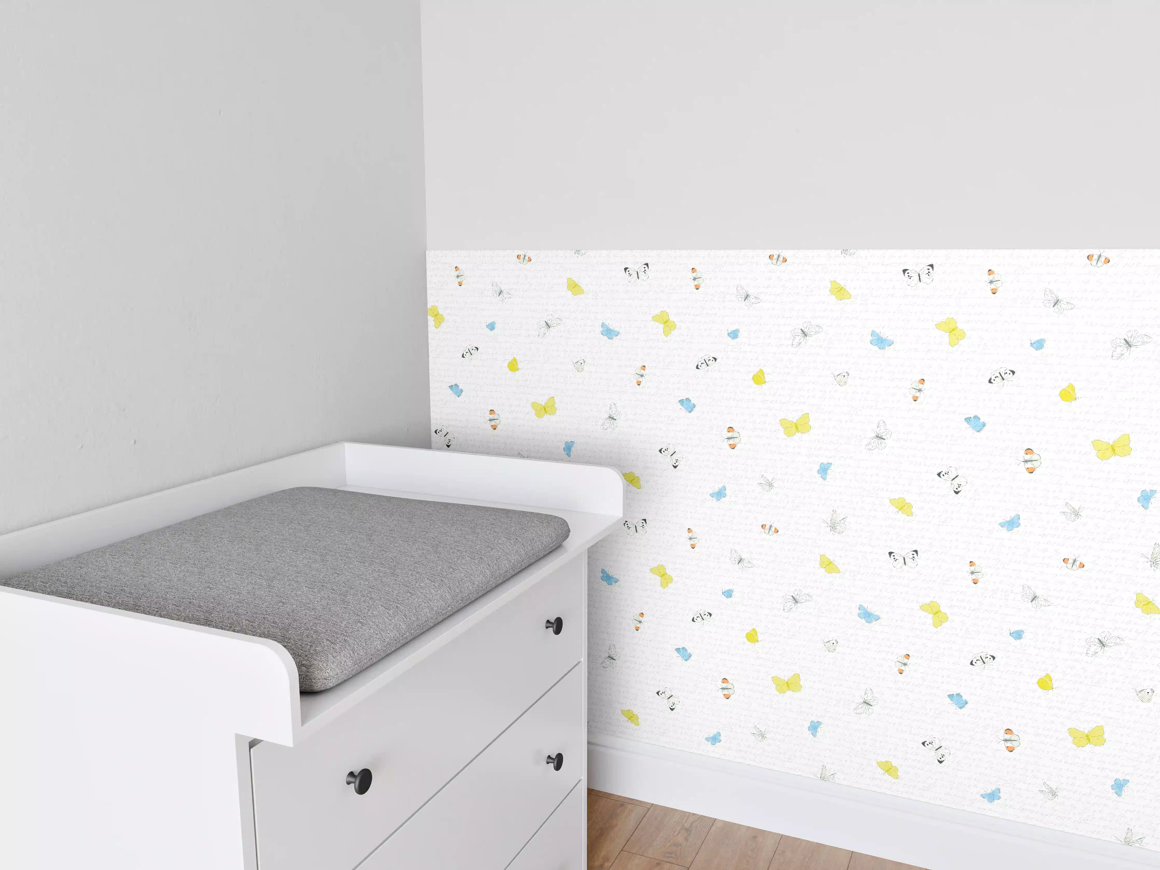 Babyzimmer Wandgestaltung - Zartes Babyzimmer Wanddesign mit Pastellfarben