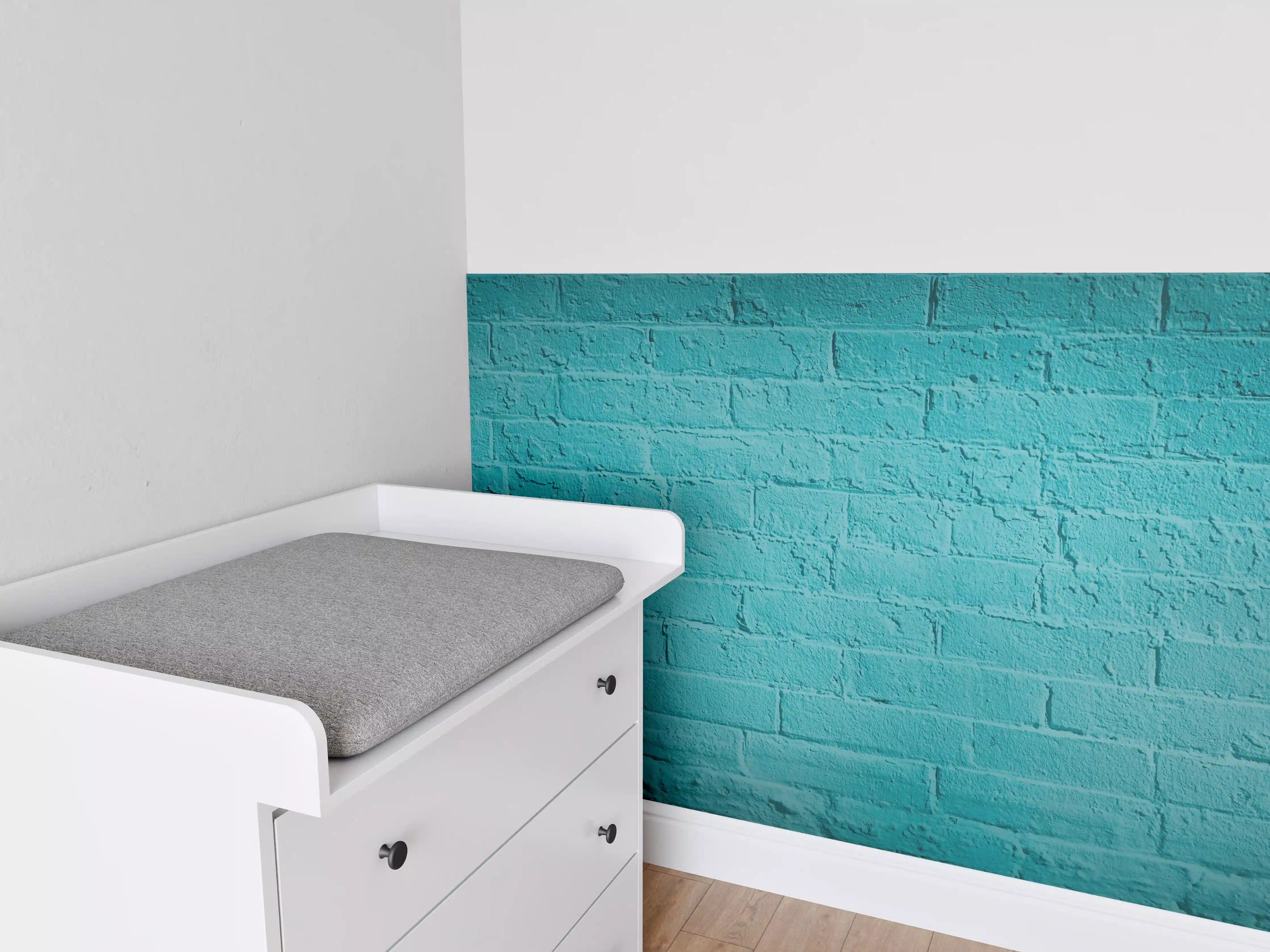 Babyzimmer Wandgestaltung - Zeitlose graue Ziegelkunst