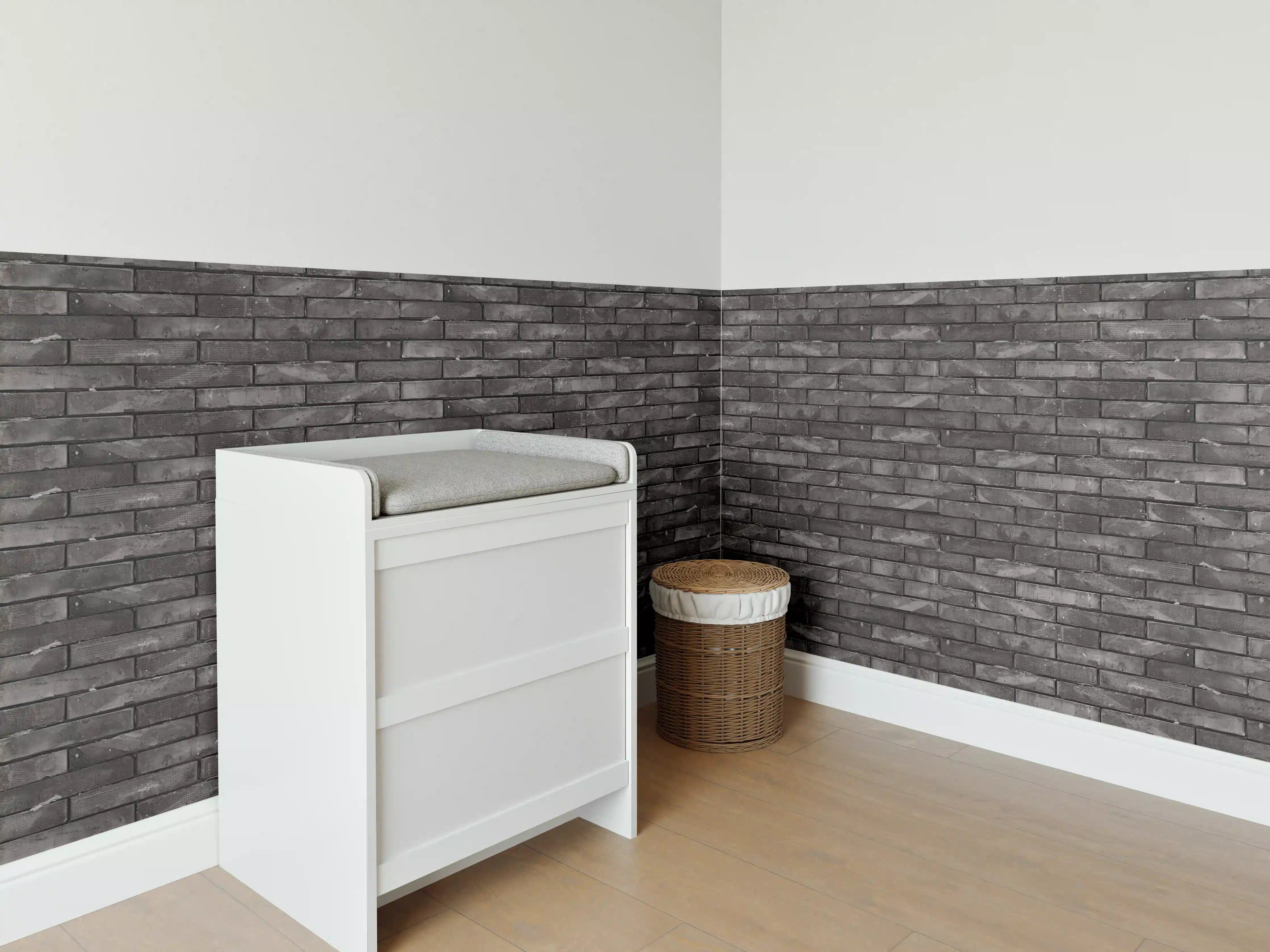 Babyzimmer Wandgestaltung - Ziegelmauer im Grunge-Stil