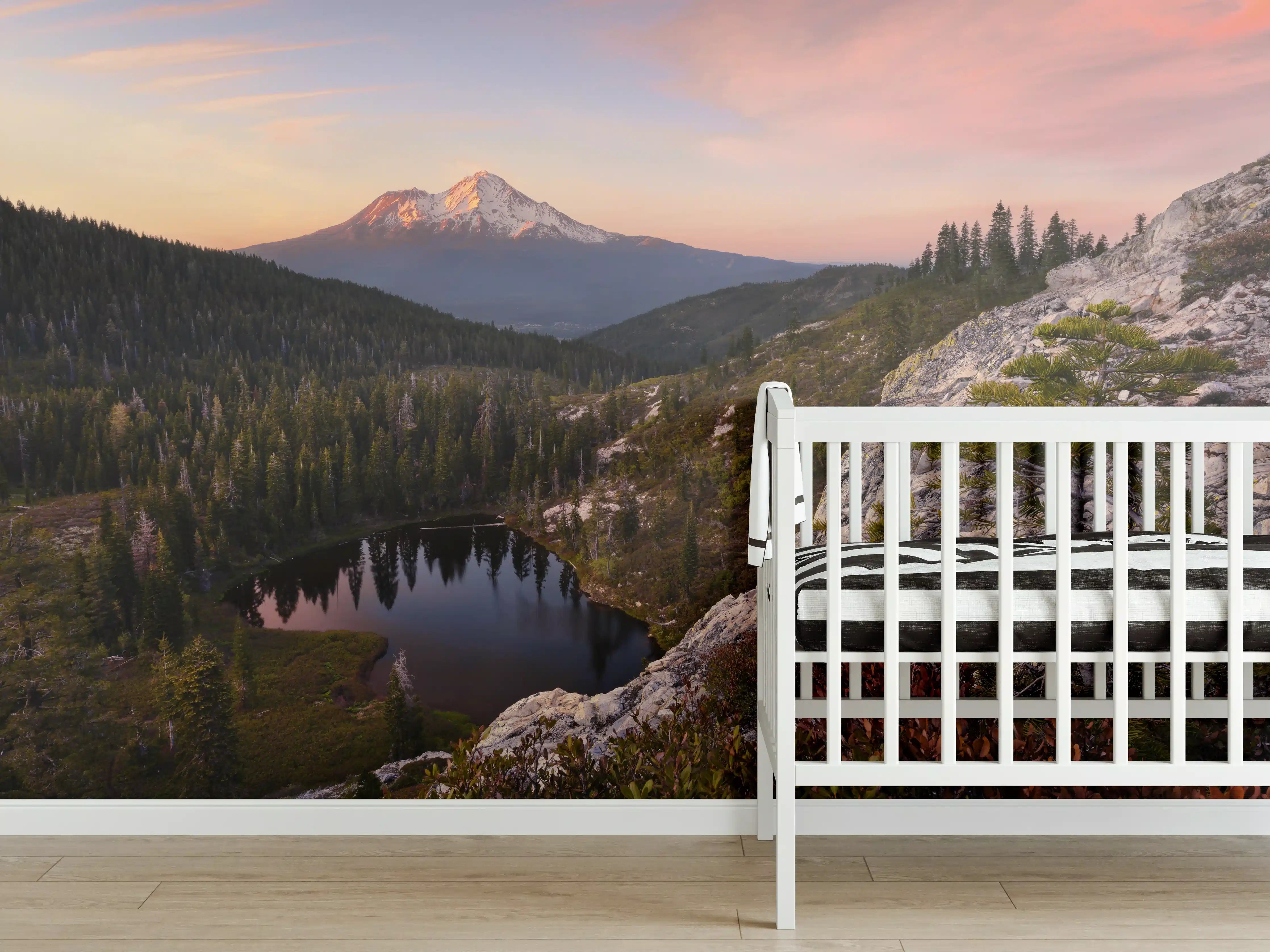 Babyzimmer Wandgestaltung - "Moderne graue und weiße Keramikvase mit geometrischem Muster"