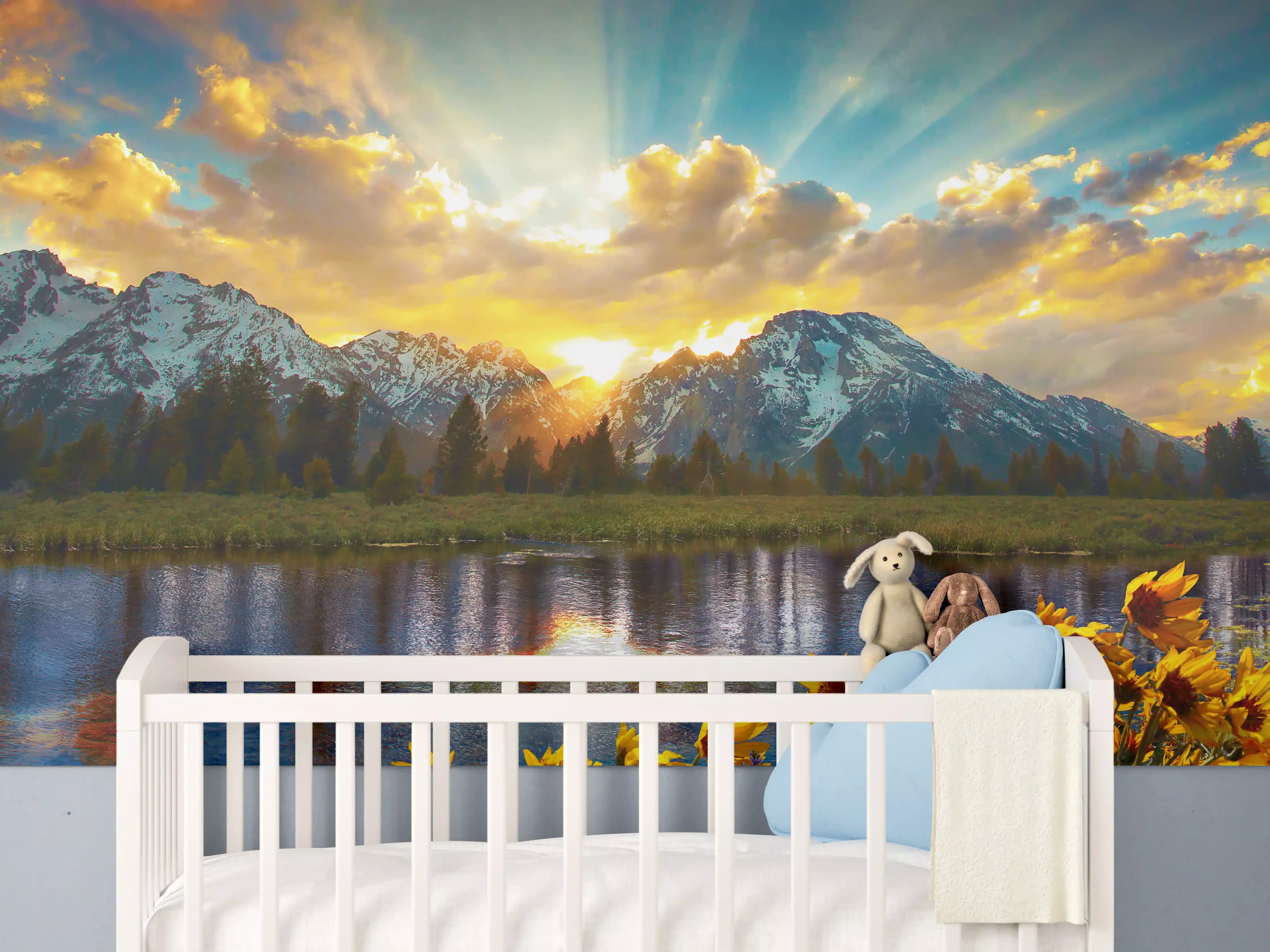 Babyzimmer Wandgestaltung - einzigartiges Lichtspiel im Grand Teton
