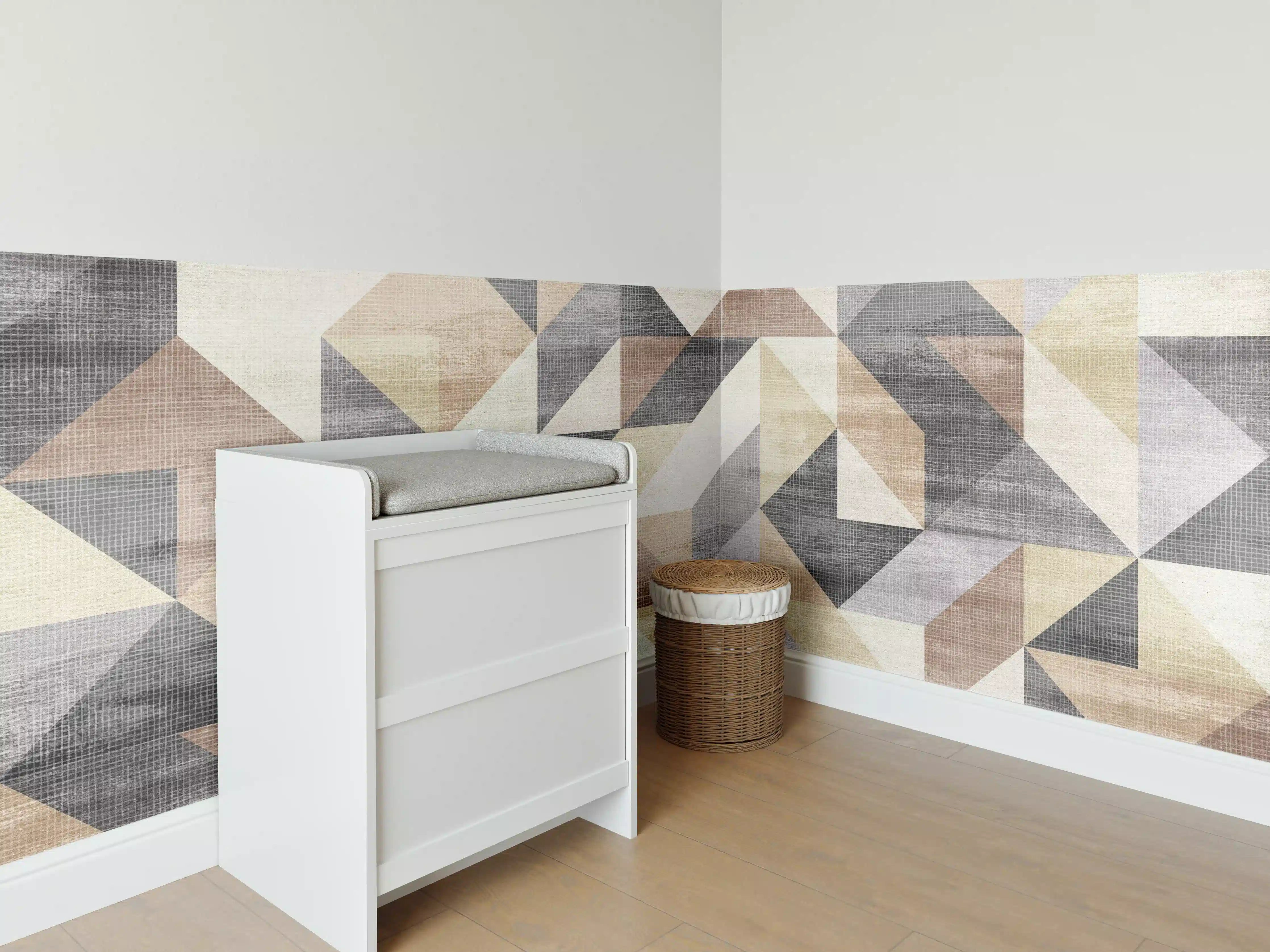 Babyzimmer Wandgestaltung - gestreiften Stoff Textur