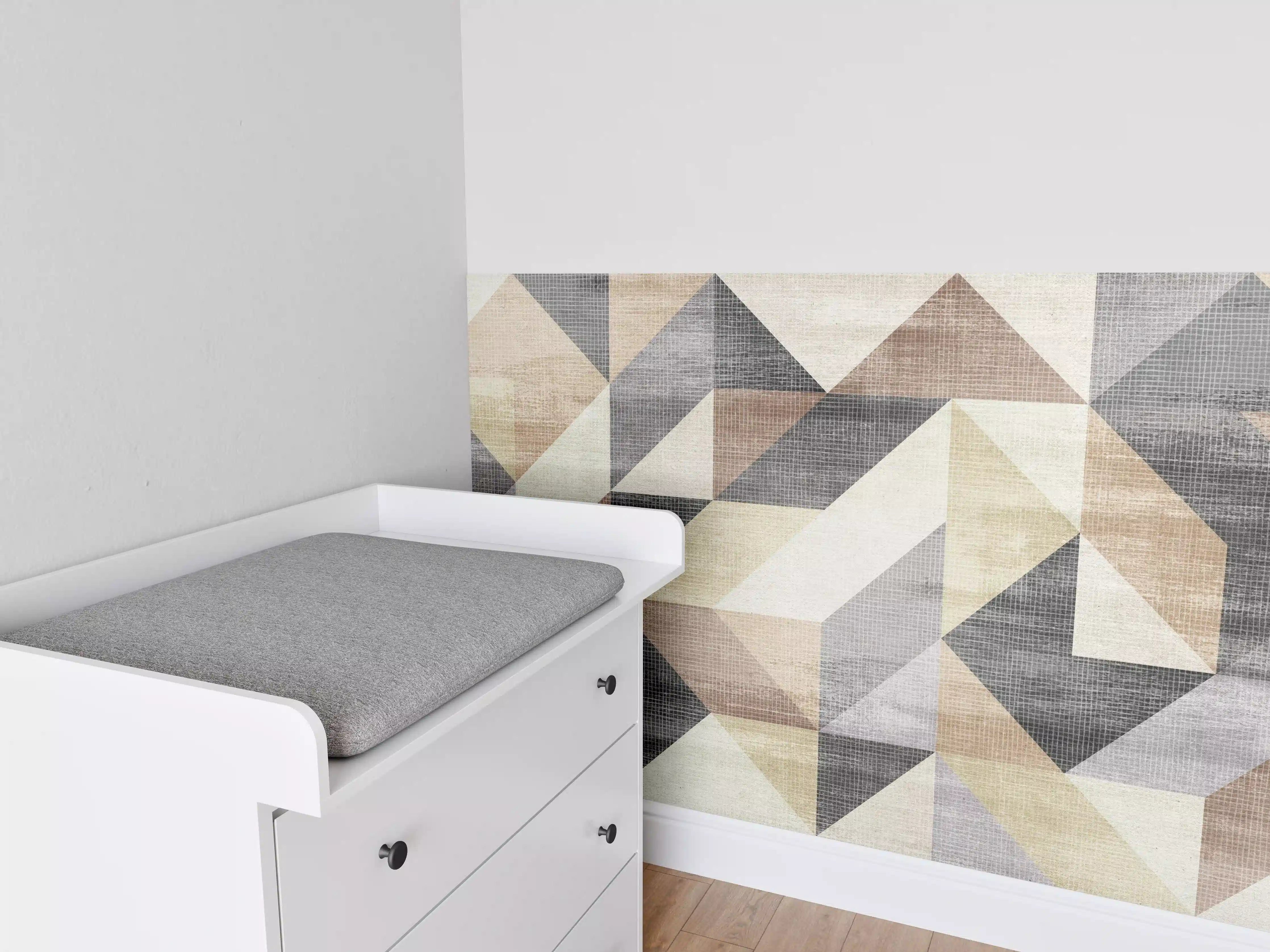 Babyzimmer Wandgestaltung - gestreiften Stoff Textur
