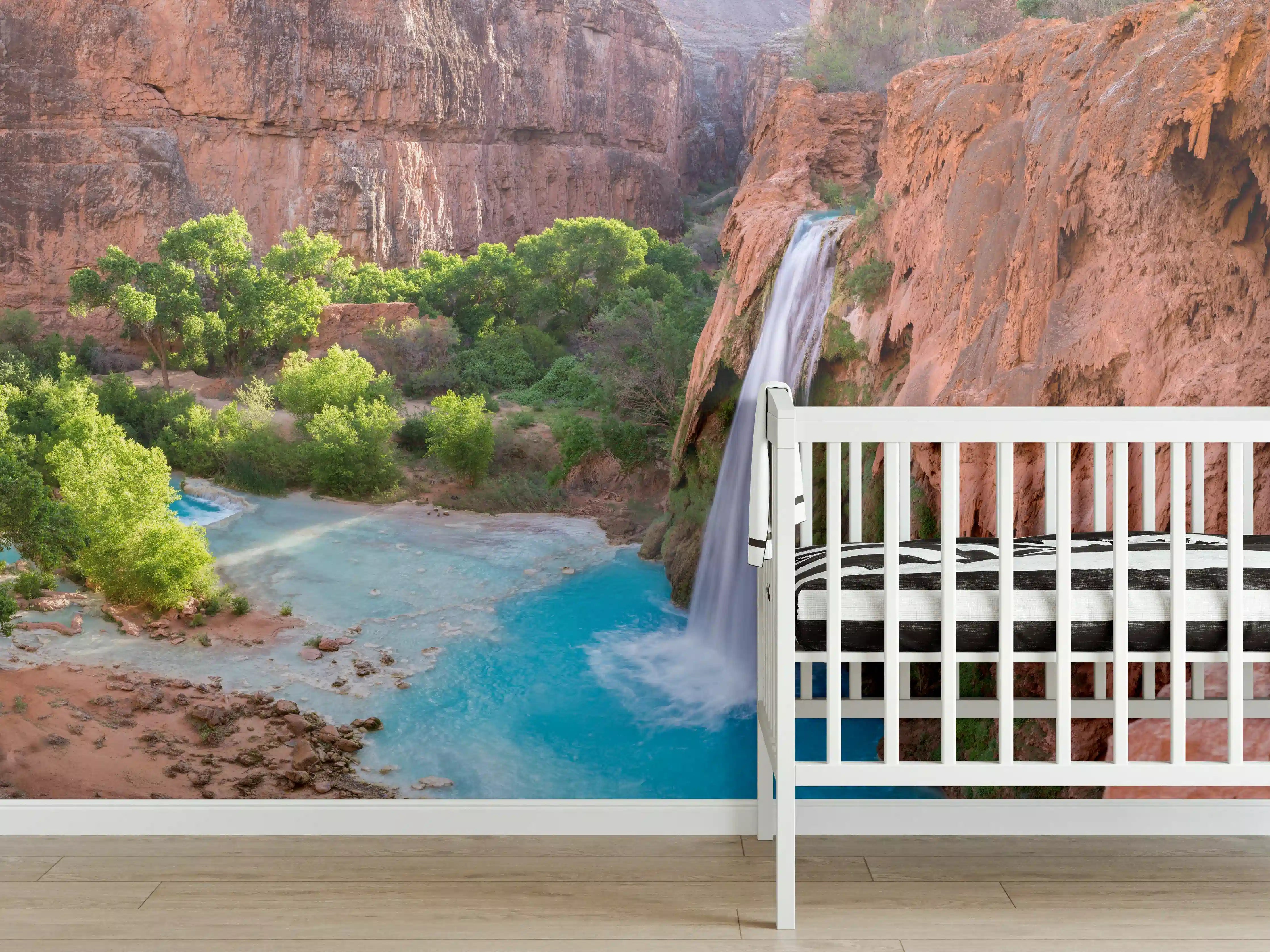 Babyzimmer Wandgestaltung - paradiesischer Anblick der Havasu Falls