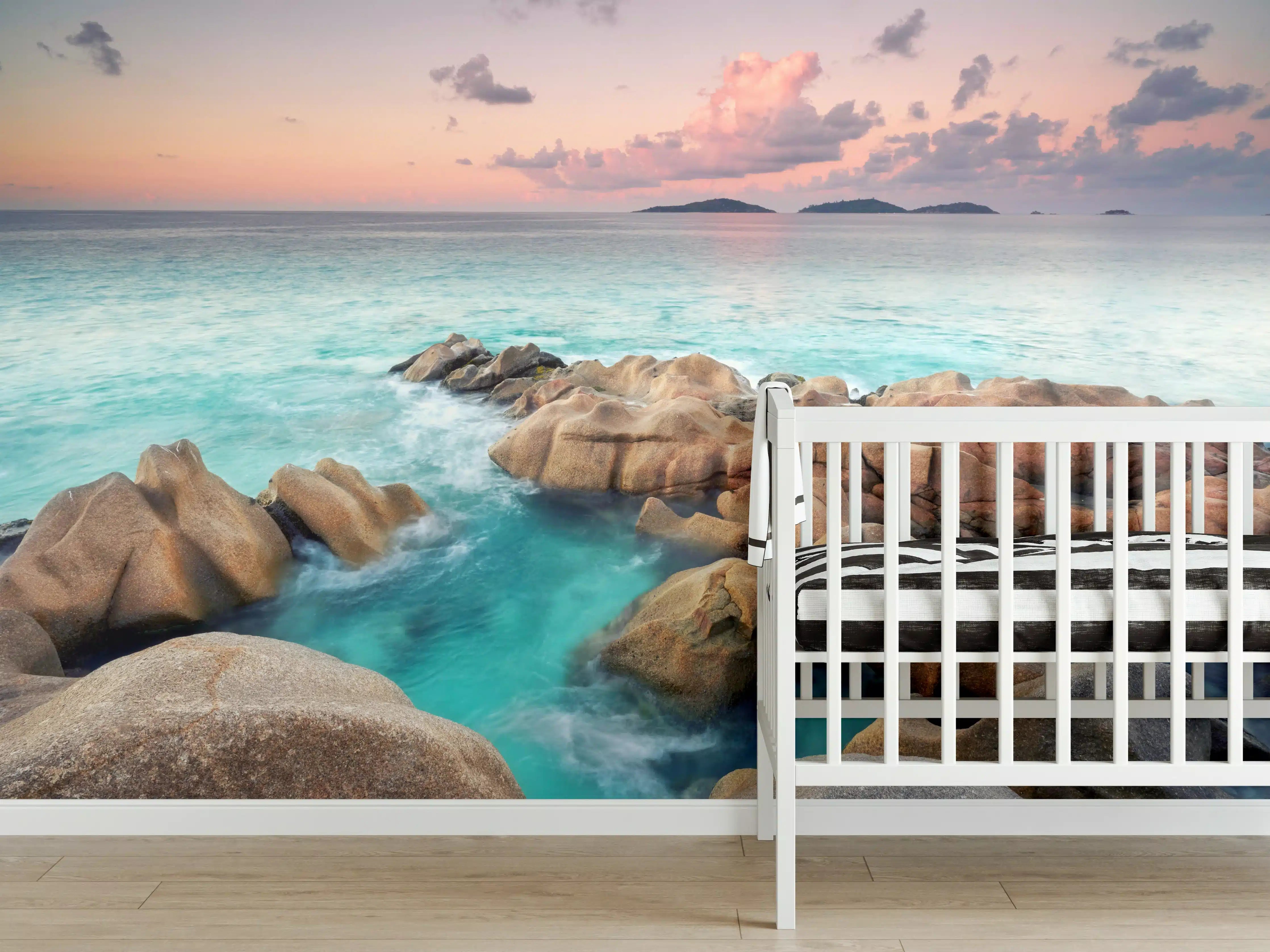 Babyzimmer Wandgestaltung - zauberhaftes Felsen in Seychellen