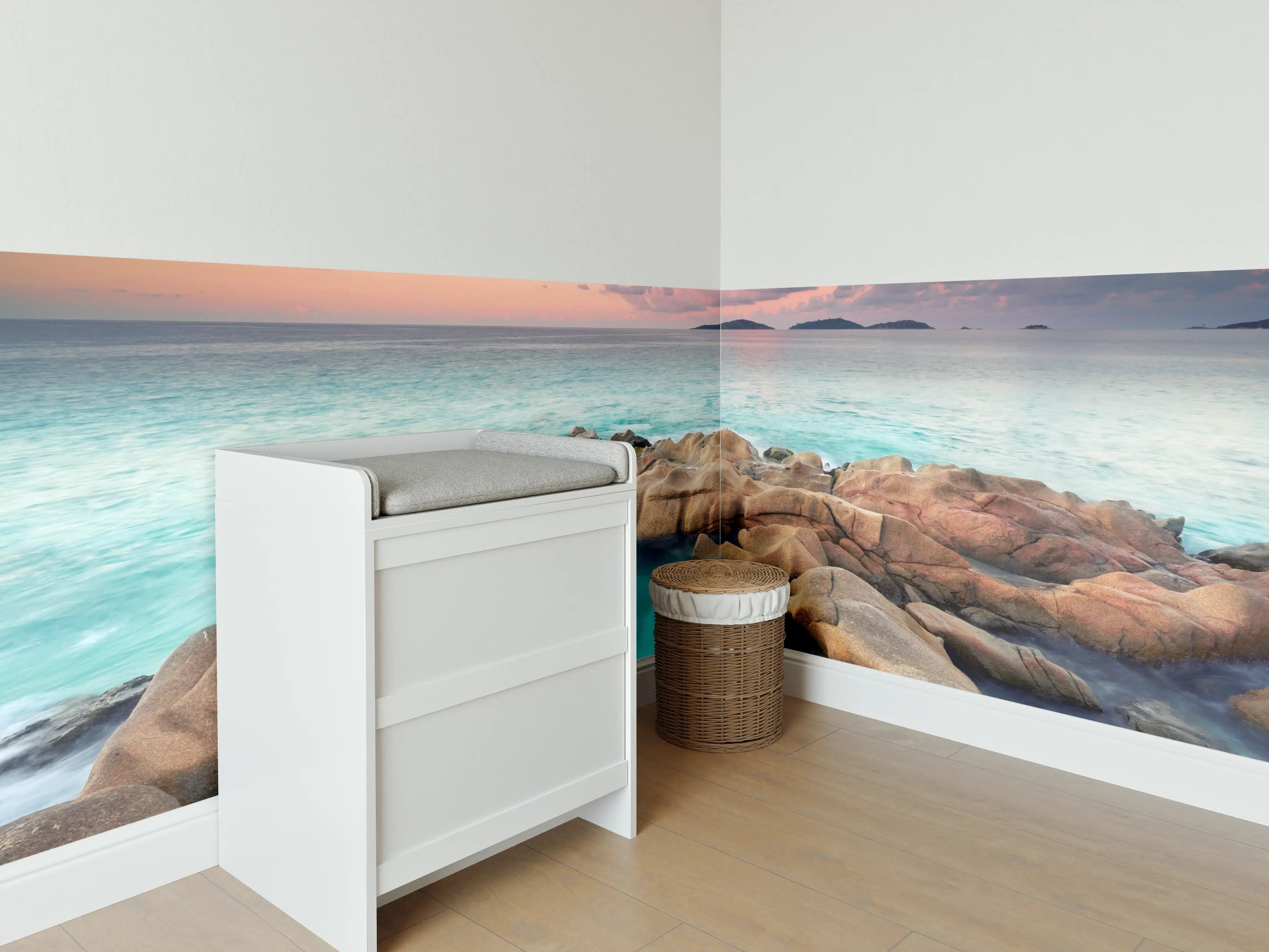 Babyzimmer Wandgestaltung - zauberhaftes Felsen in Seychellen
