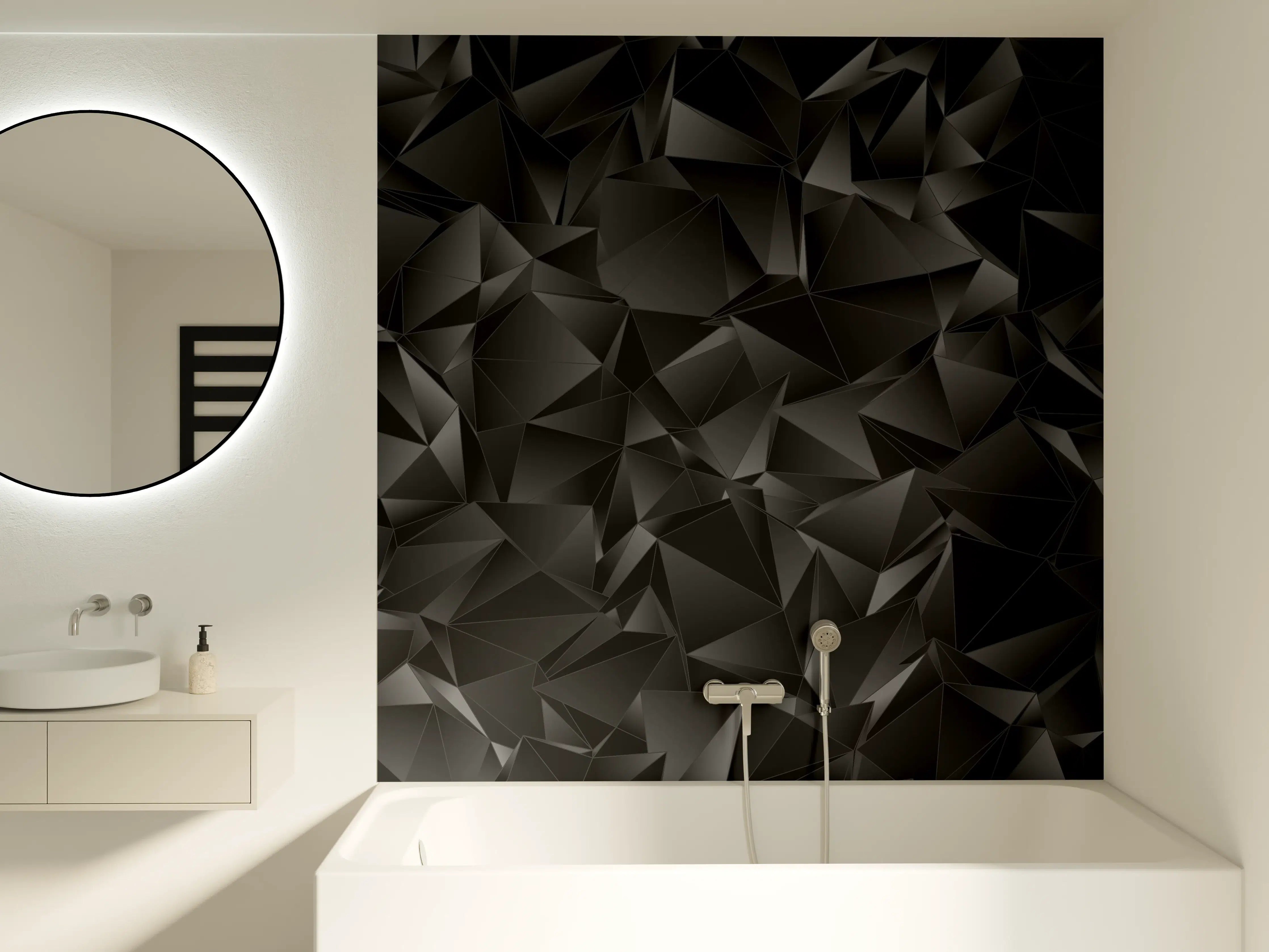 Badewannen-Rückwand - Abstrakter Hintergrund Polygonale Textur