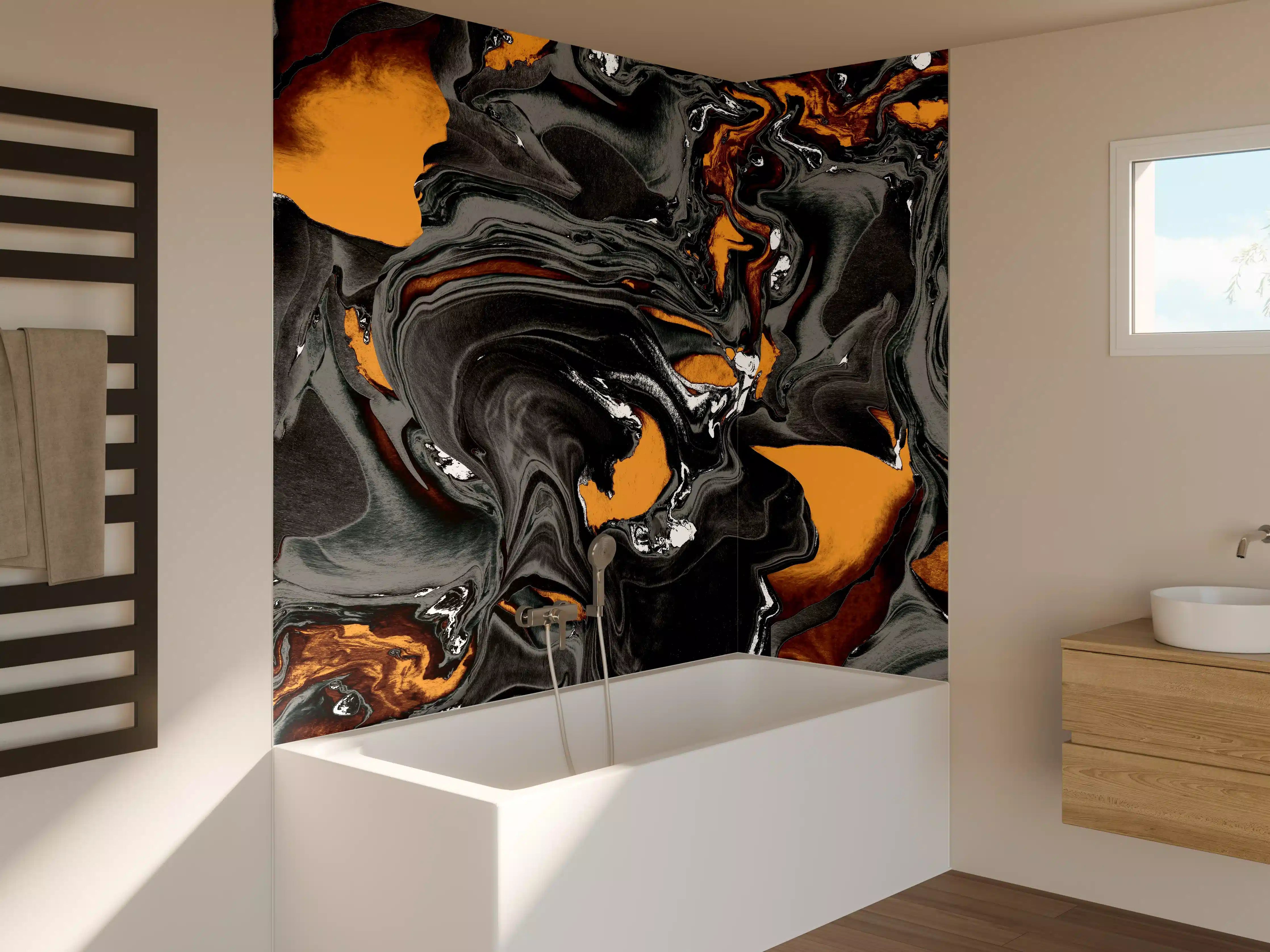Badewannen-Rückwand - Abstrakter Kunsthintergrund