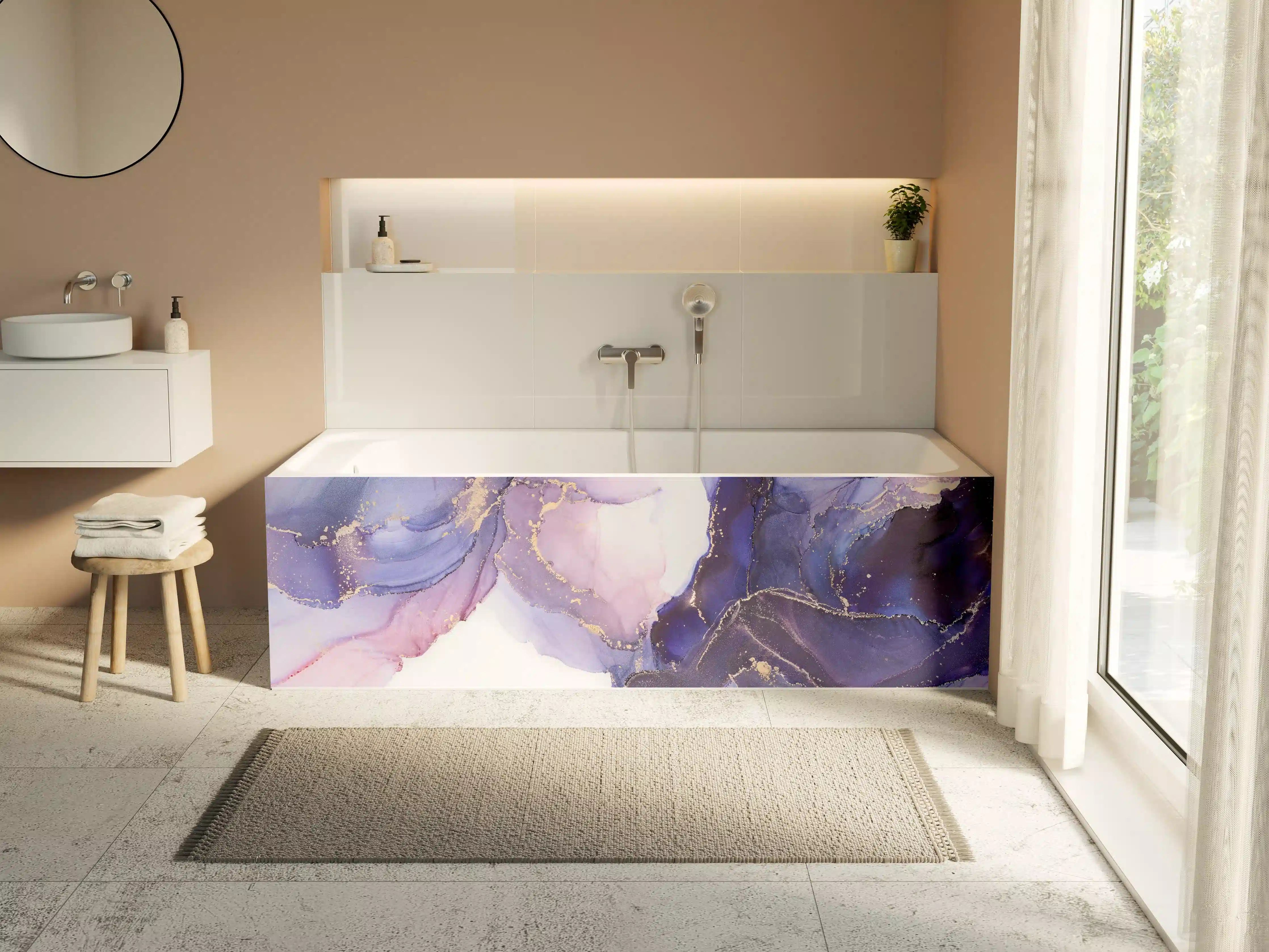 Badewannen-Rückwand - Abstraktes Kunstwerk - Öl Malerei