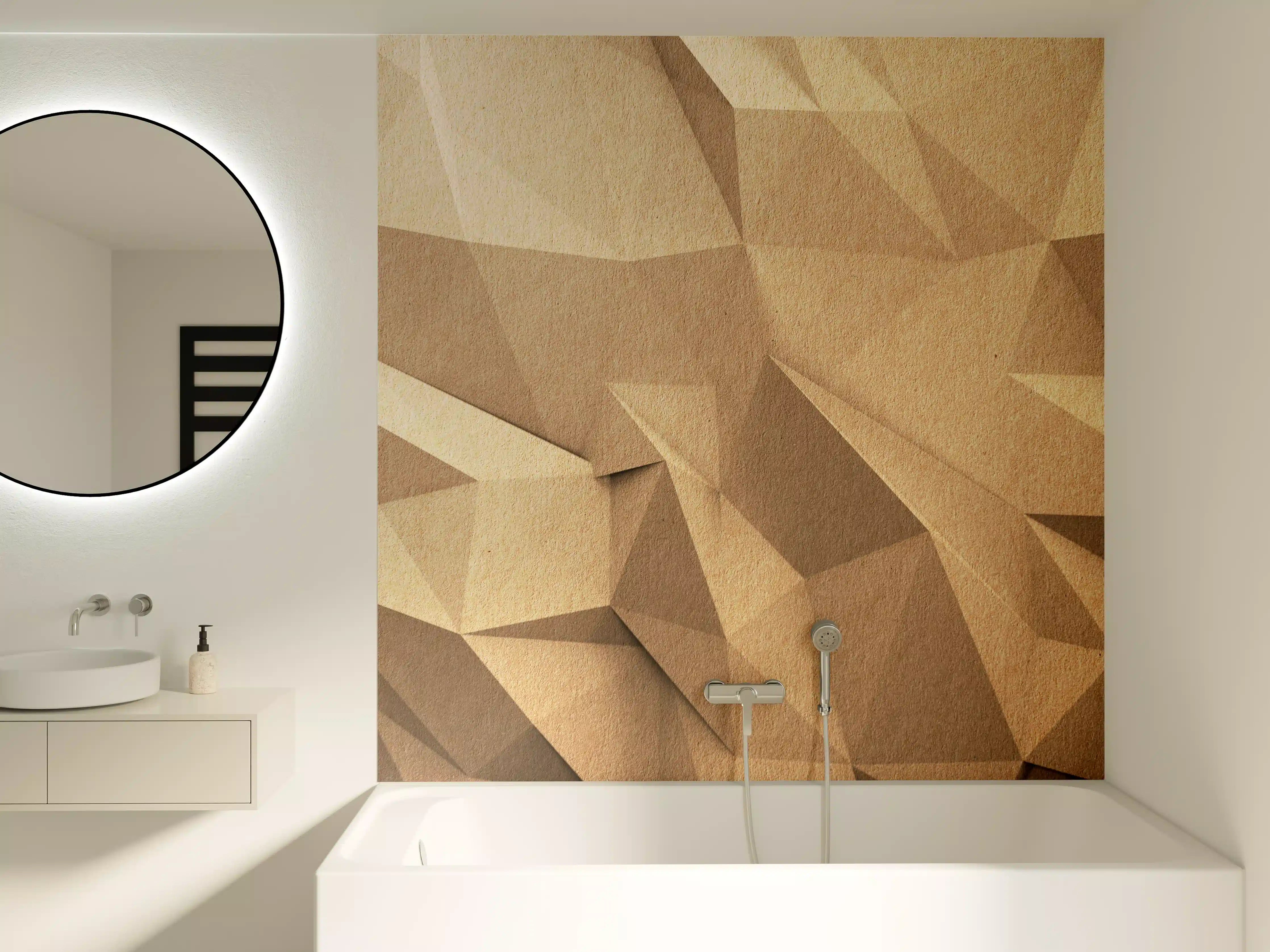 Badewannen-Rückwand - Abstraktes Polygon Handwerk