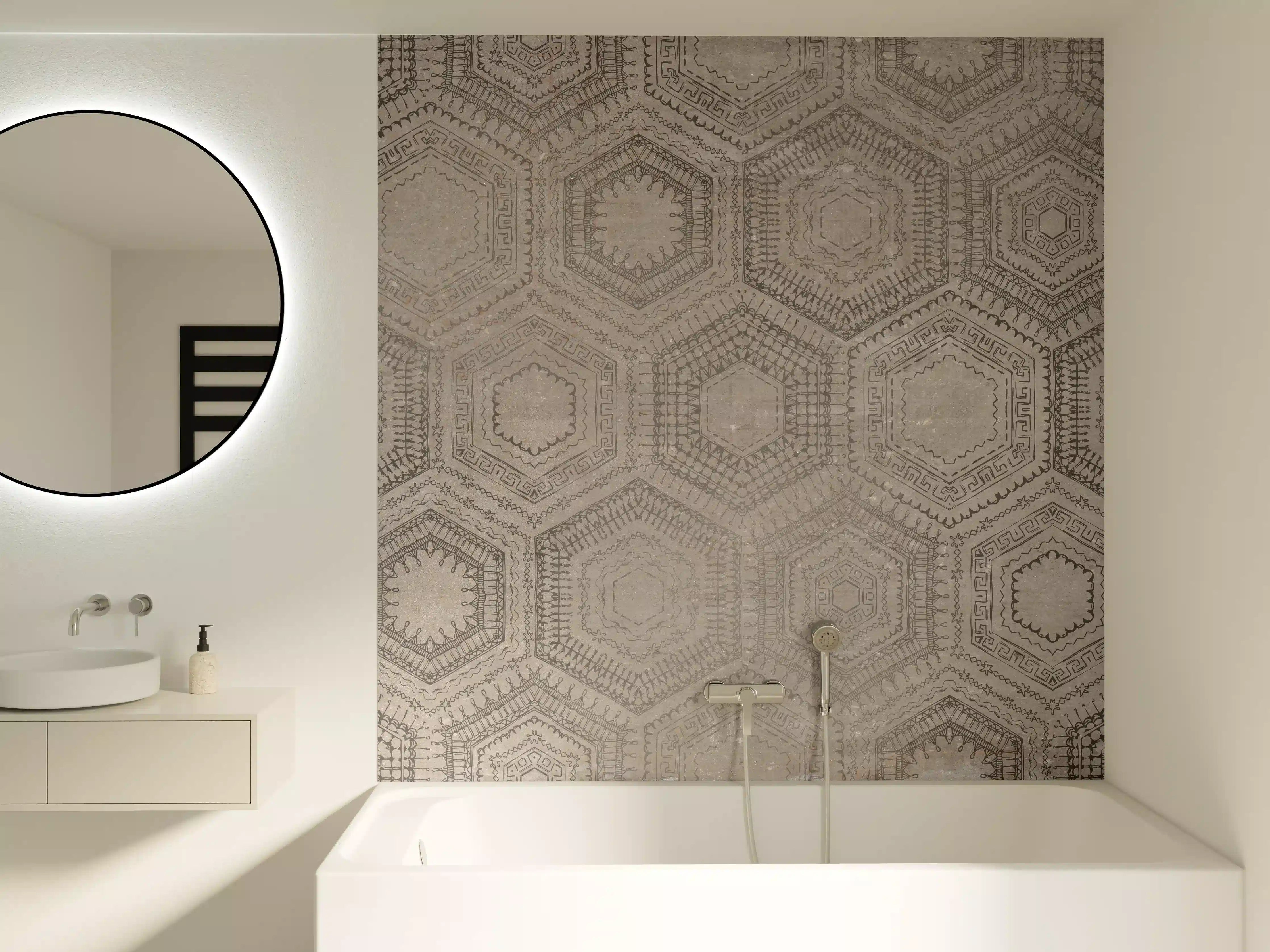 Badewannen-Rückwand - Alte Orientalische Mosaik