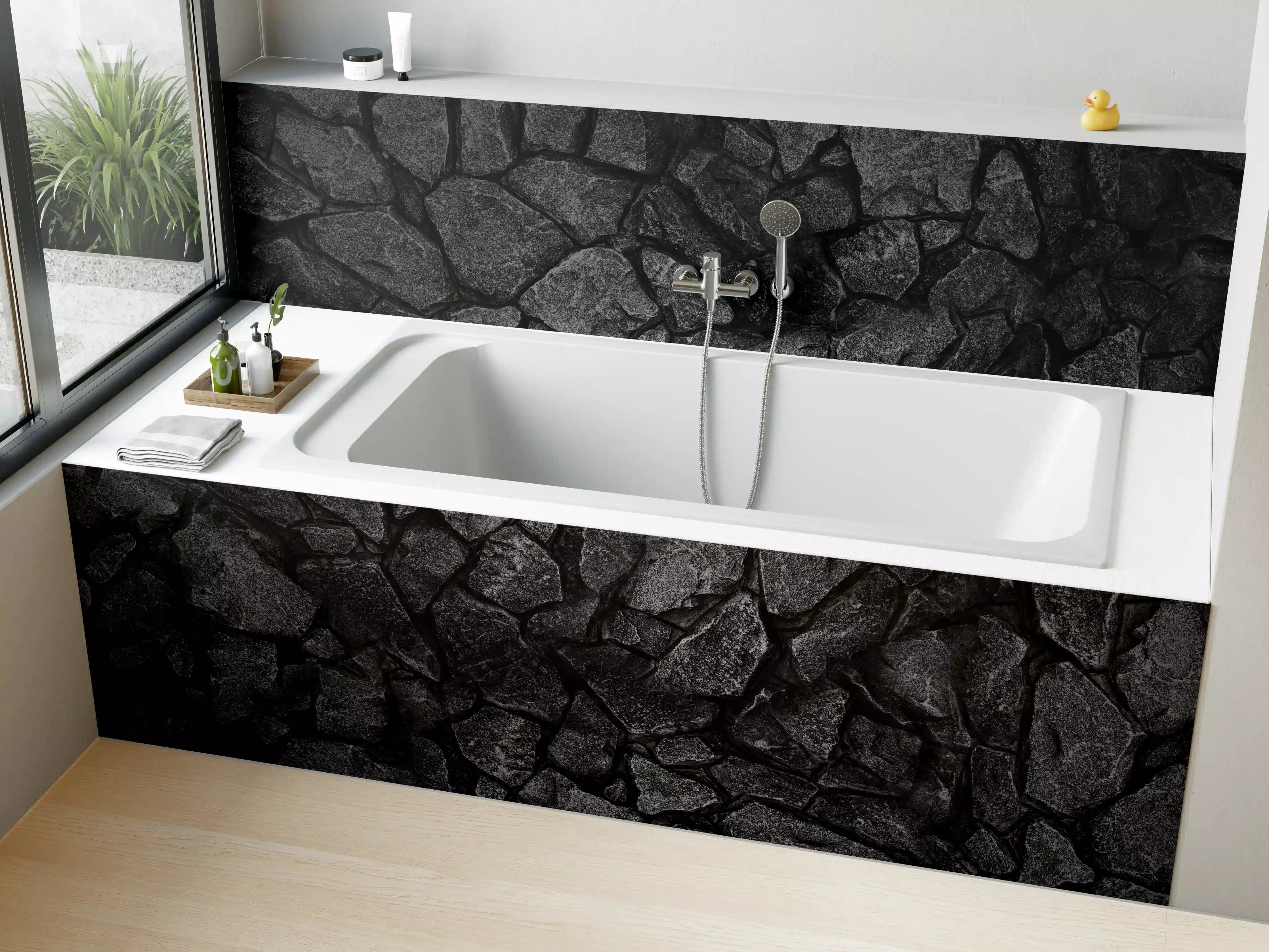 Badewannen-Rückwand - Alte Steinmauer - Hintergrund