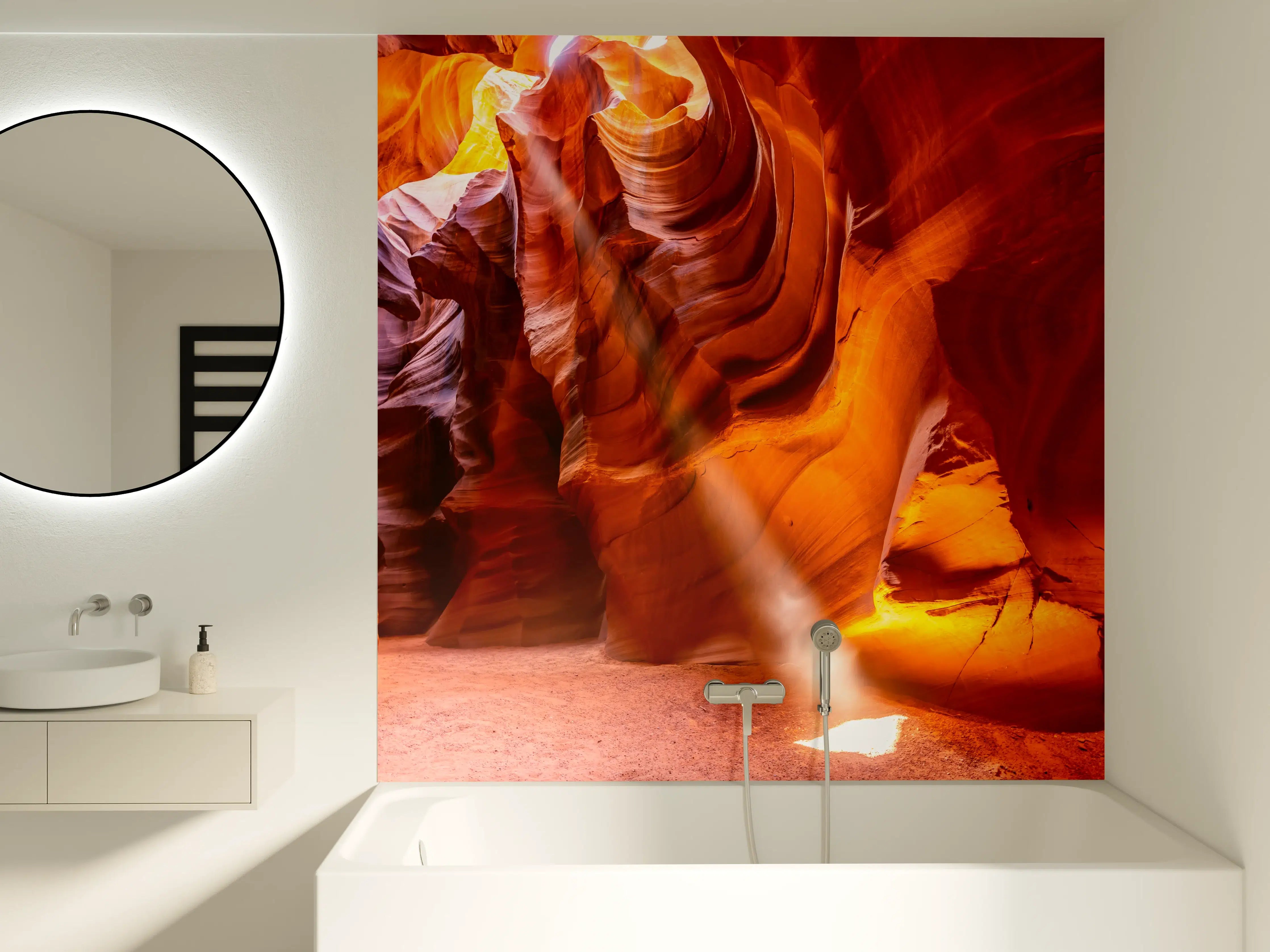 Badewannen-Rückwand - Antelope Canyon Farbenspiel
