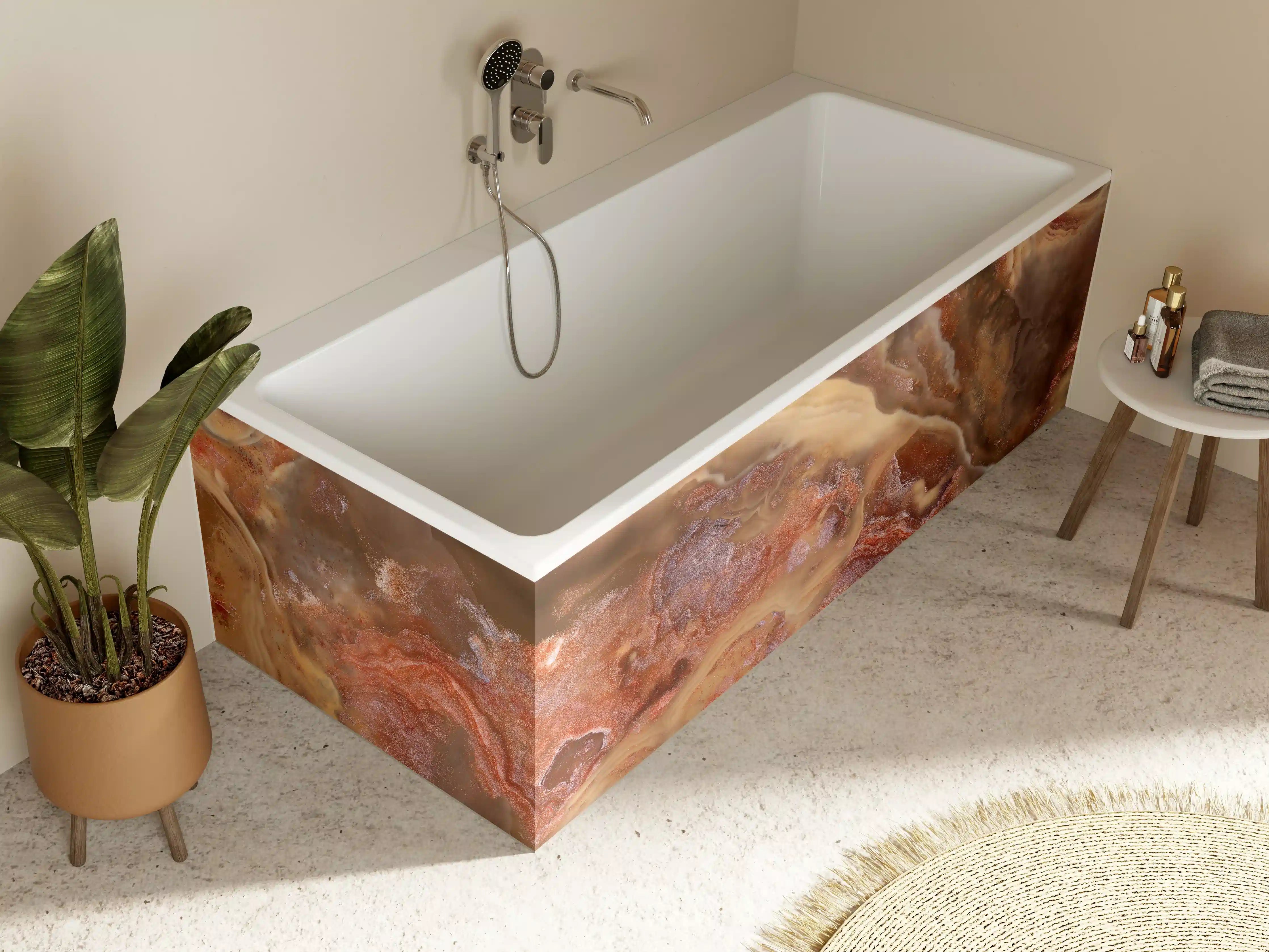 Badewannen-Rückwand - Antikes Marmordesign