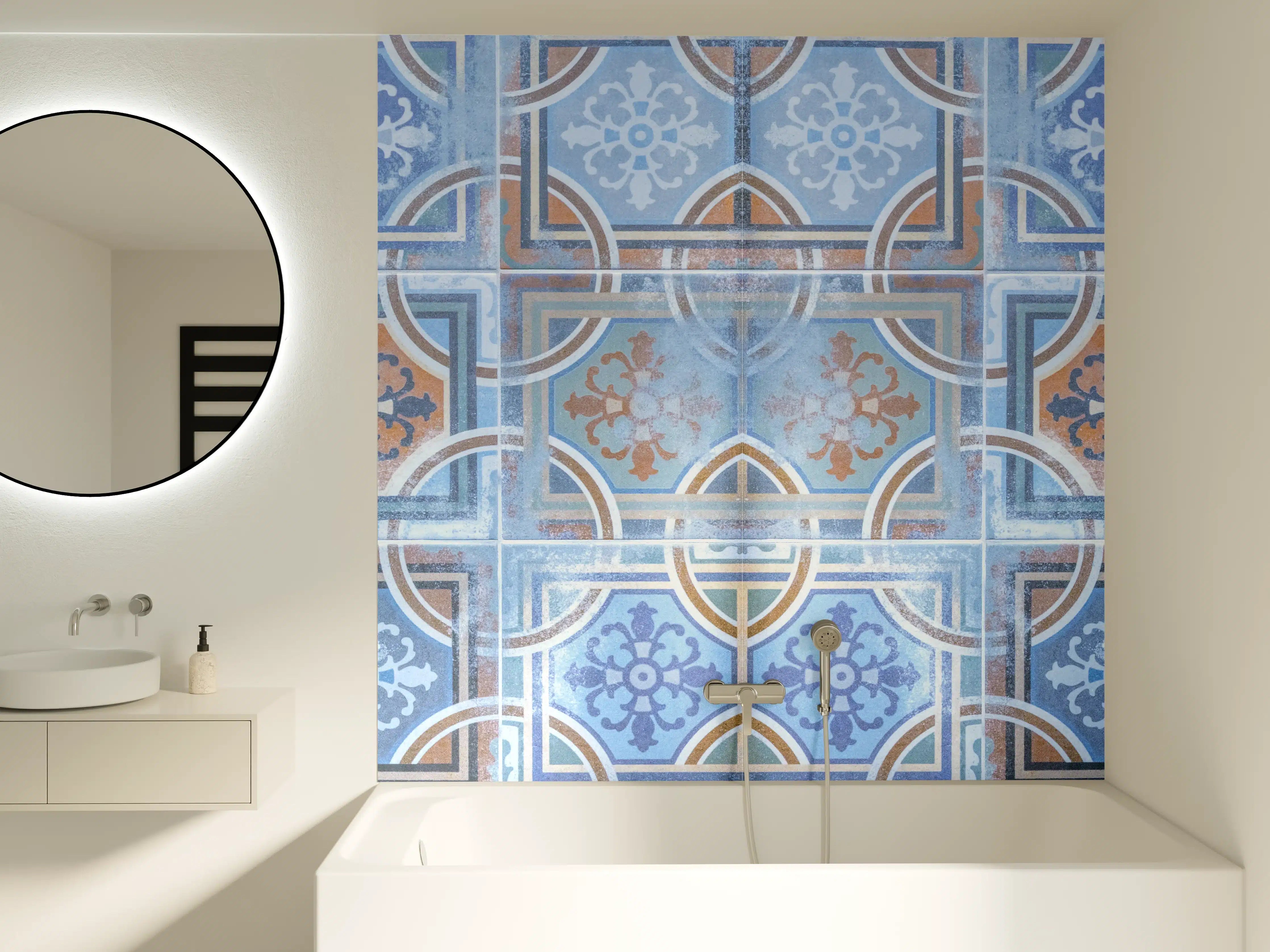Badewannen-Rückwand - Arabische Fliesen Textur