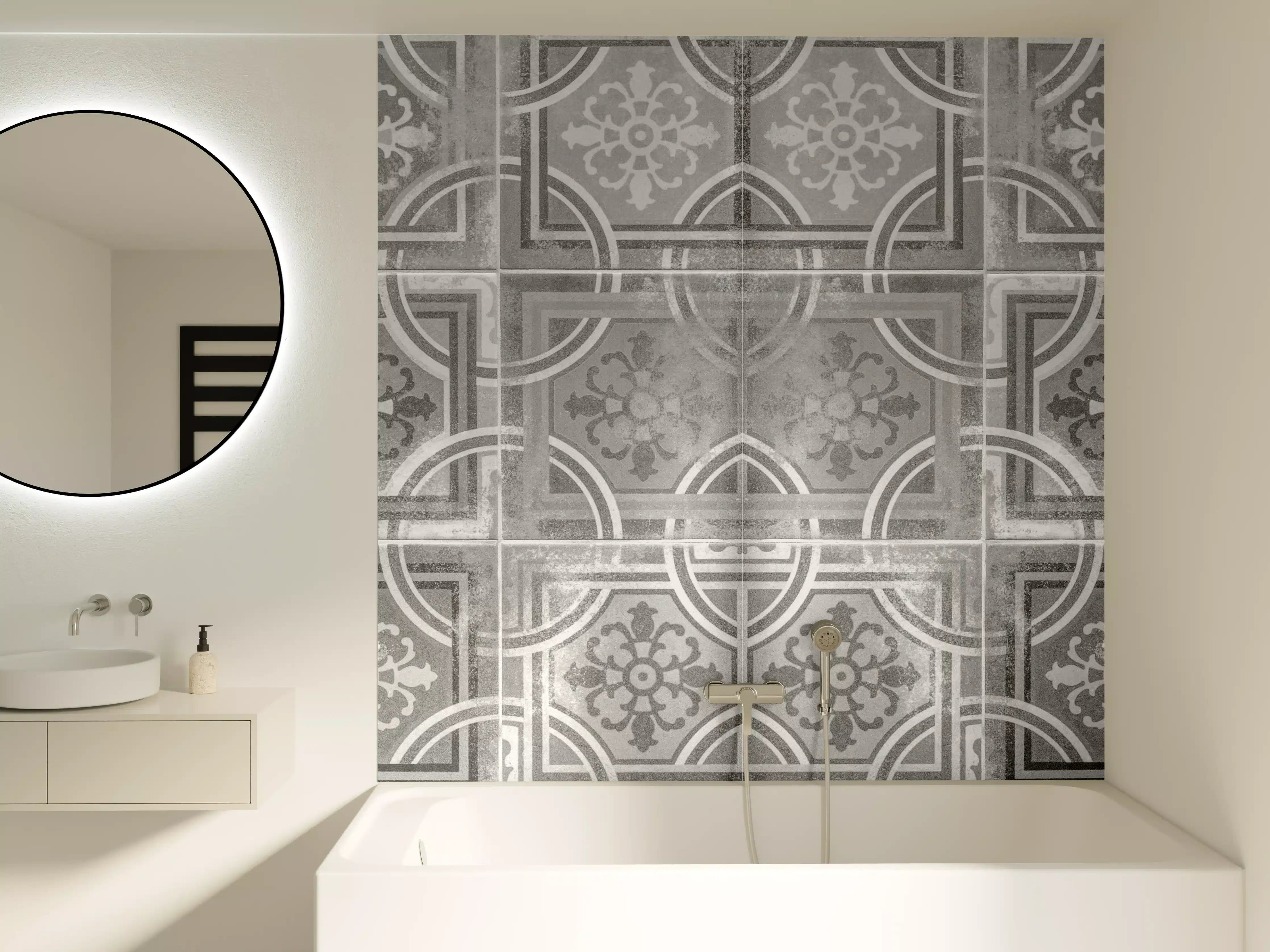 Badewannen-Rückwand - Arabische schäbige Fliesen Hintergrund