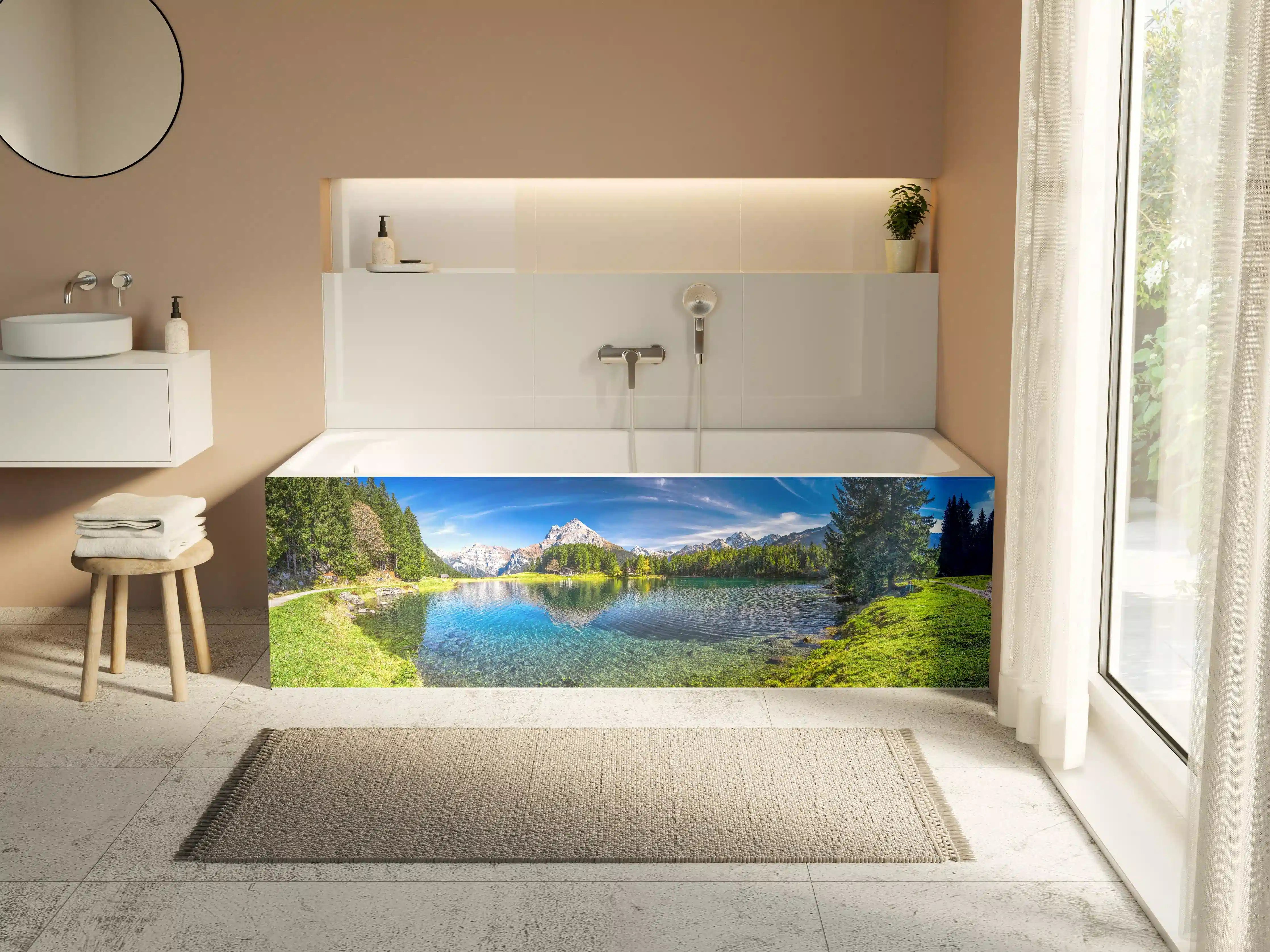Badewannen-Rückwand - Arnisee in schweizer Alpen