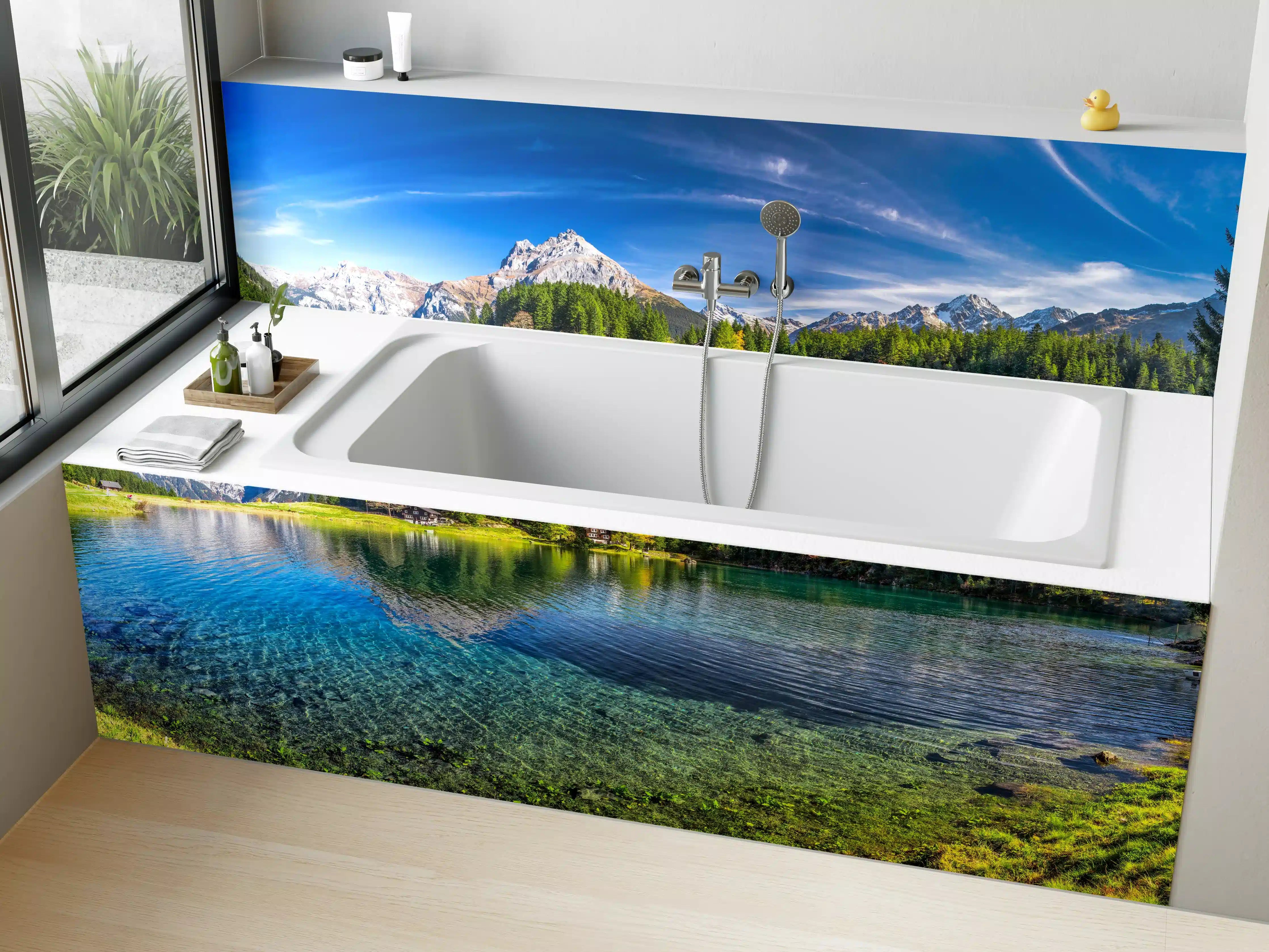 Badewannen-Rückwand - Arnisee in schweizer Alpen