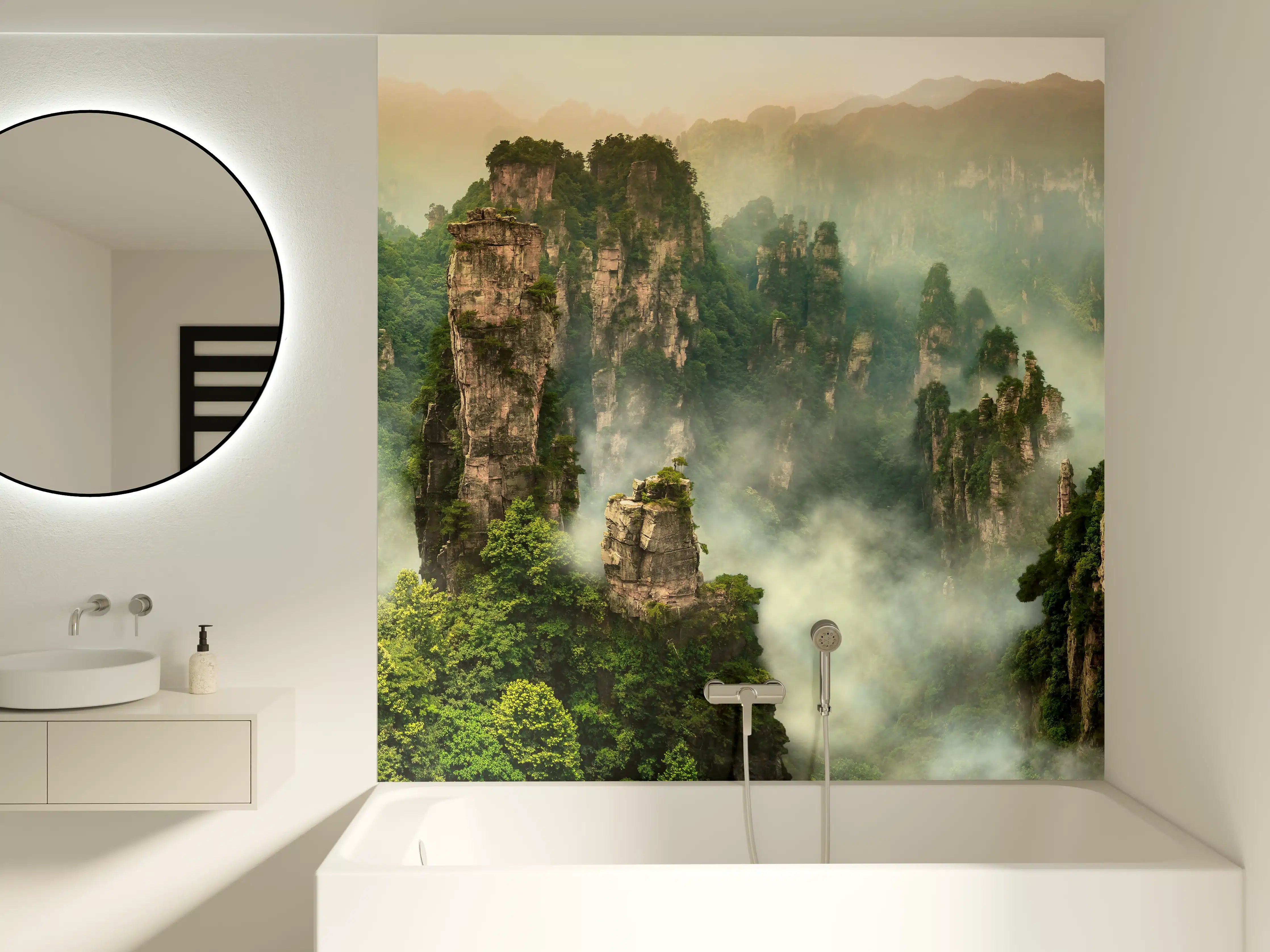 Badewannen-Rückwand - Atemberaubende Landschaft in China